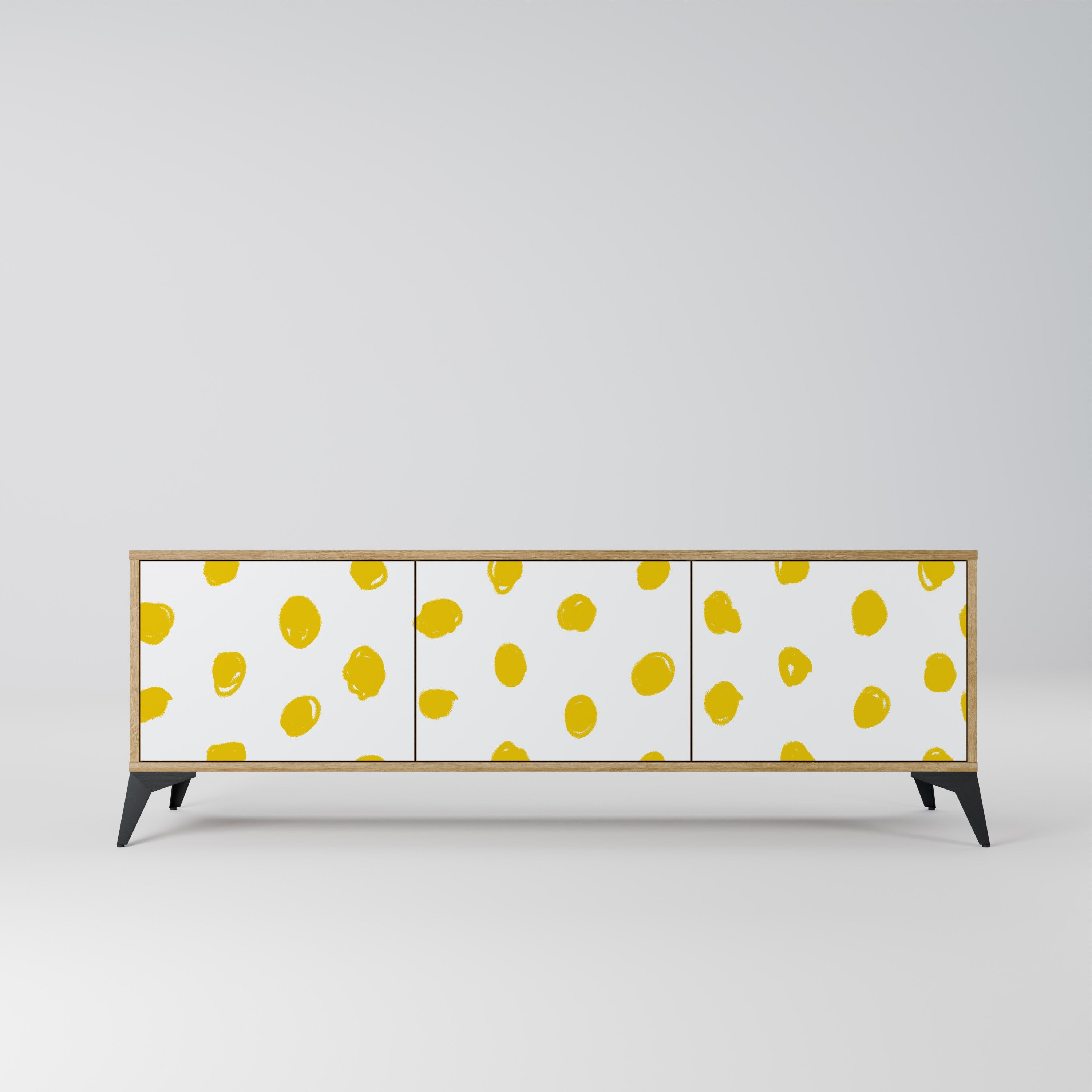 Meuble TV 3 portes RADIANT REVERIE effet chêne