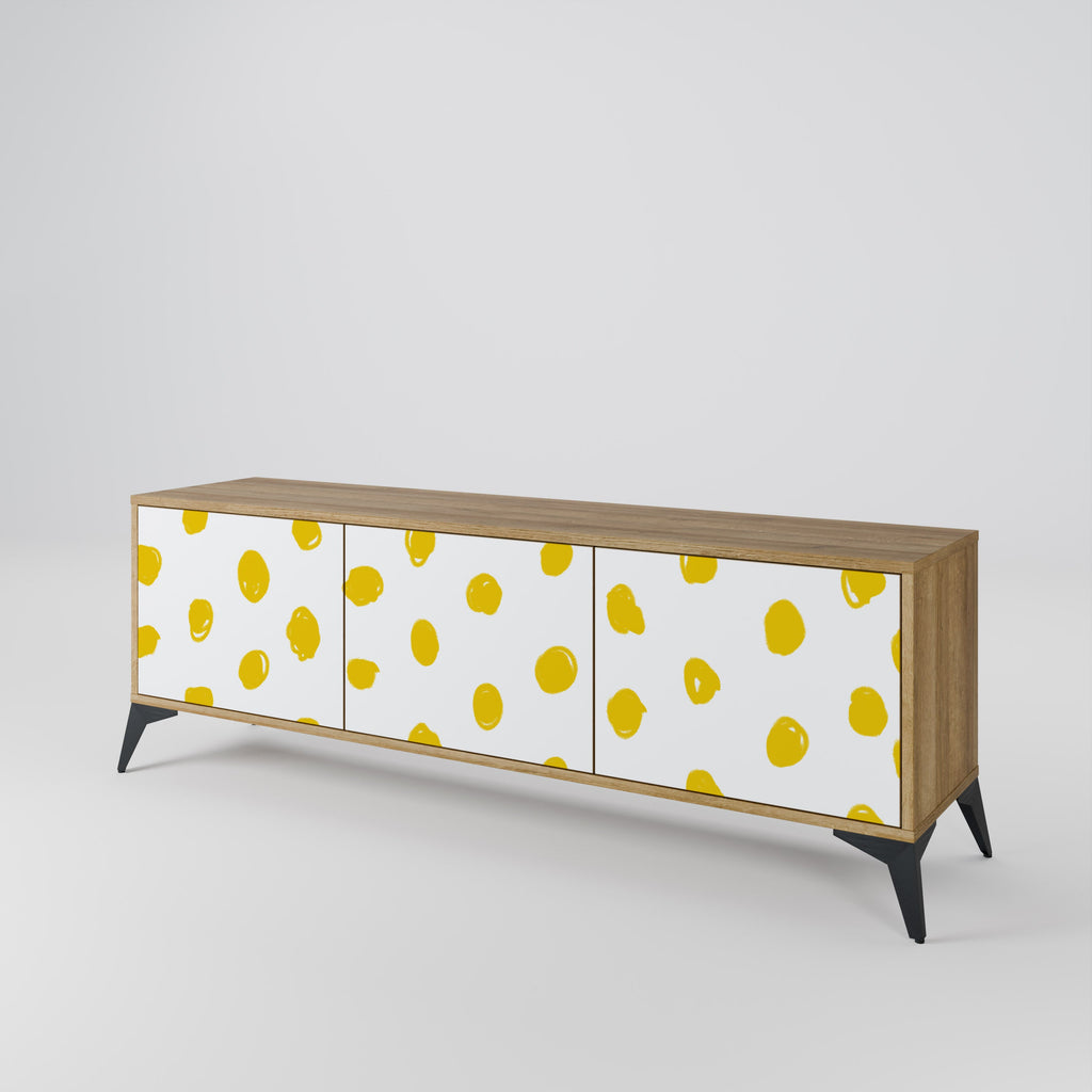 Meuble TV 3 portes RADIANT REVERIE effet chêne