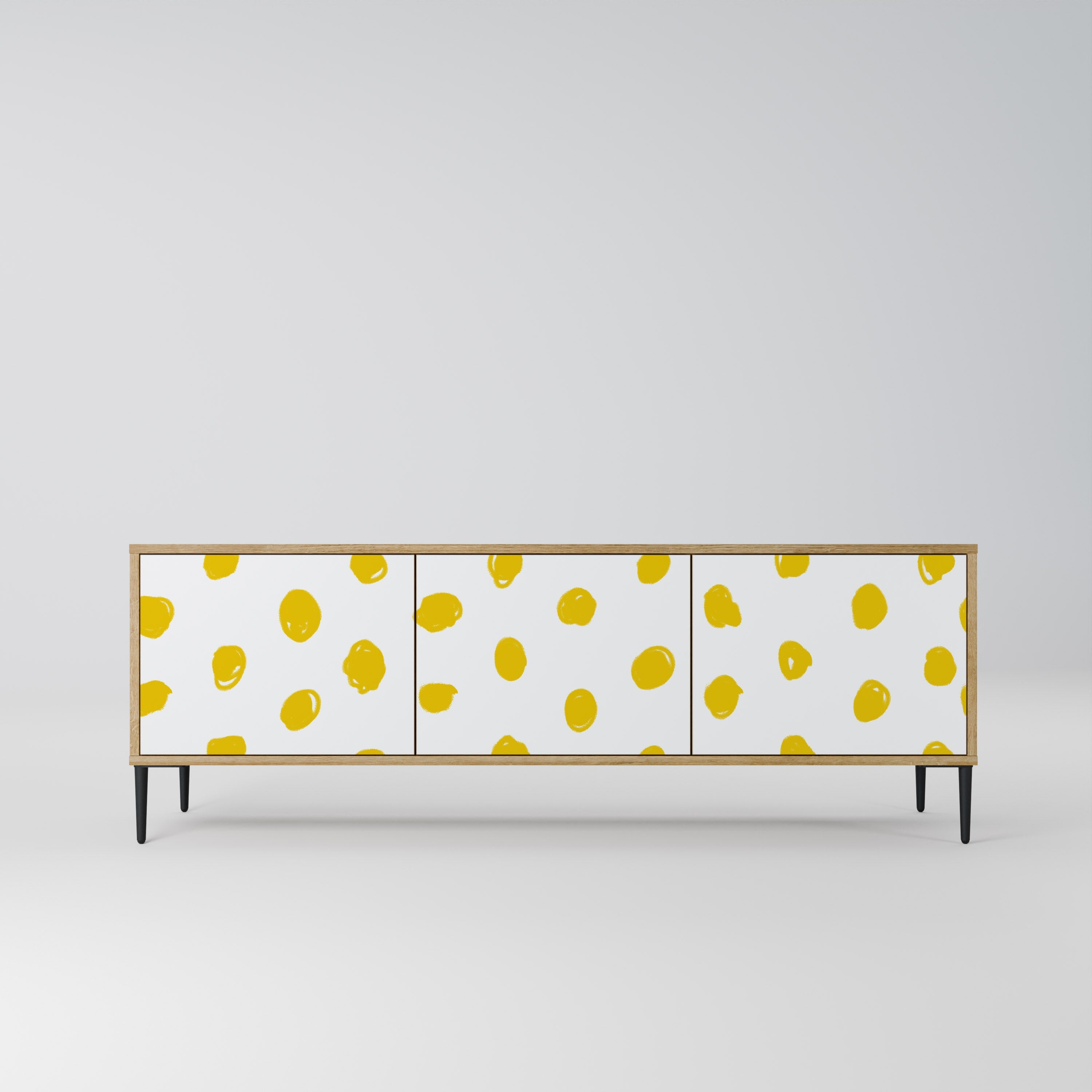 Meuble TV 3 portes RADIANT REVERIE effet chêne