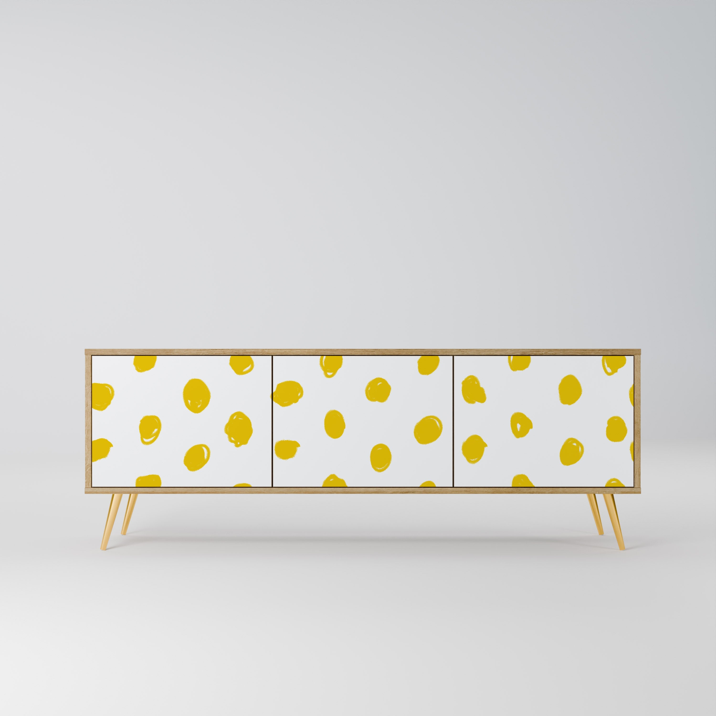 Meuble TV 3 portes RADIANT REVERIE effet chêne