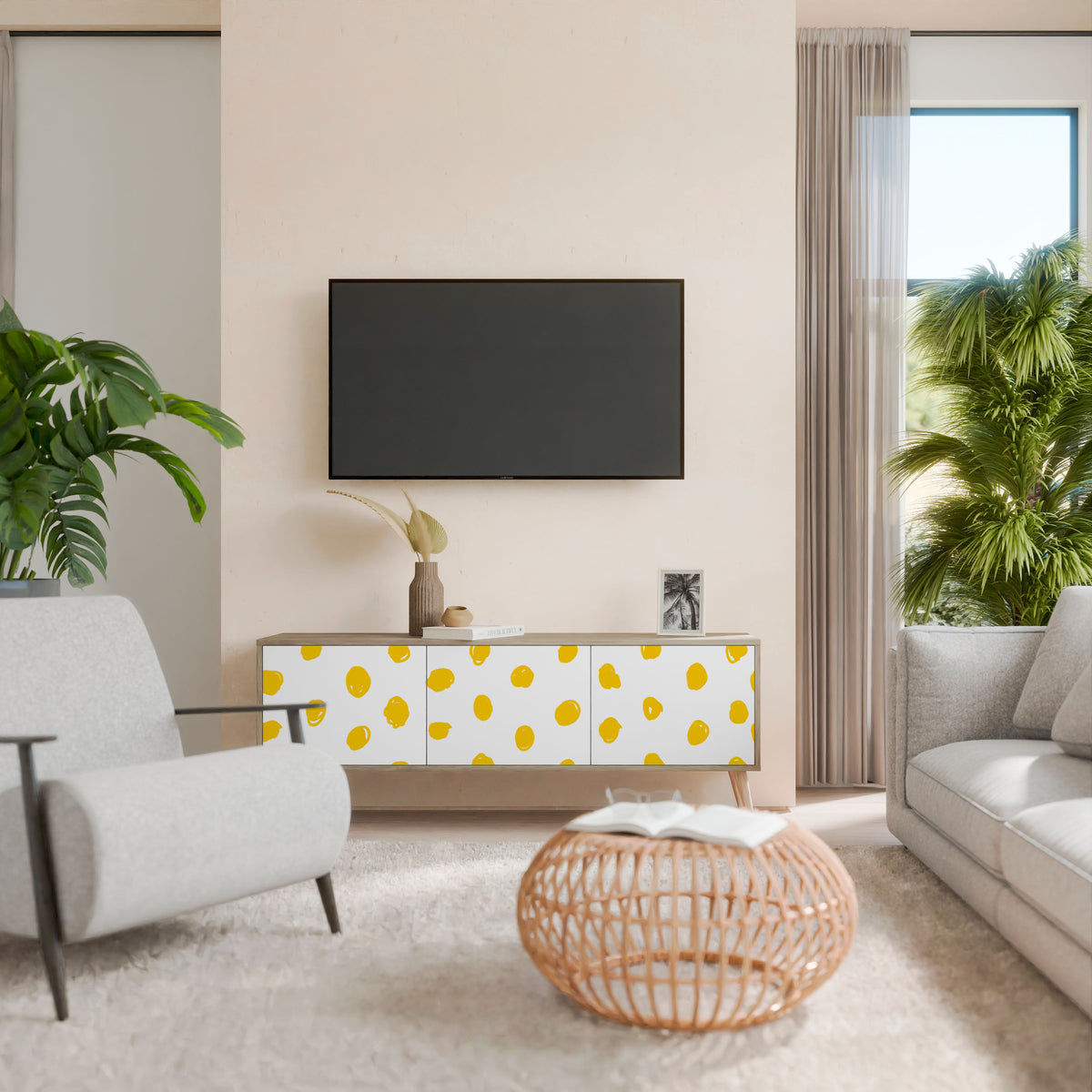 RADIANT REVERIE 3-Door TV Cabinet