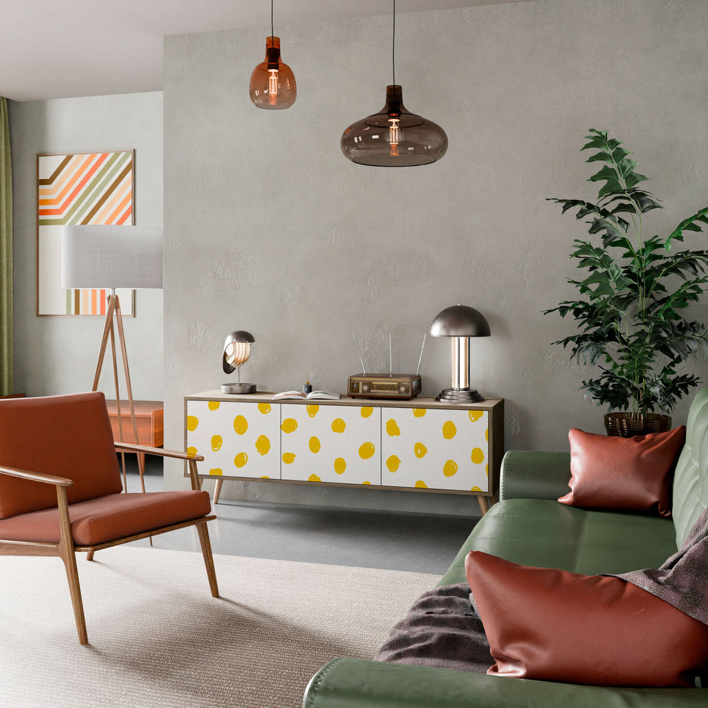 Meuble TV 3 portes RADIANT REVERIE effet chêne