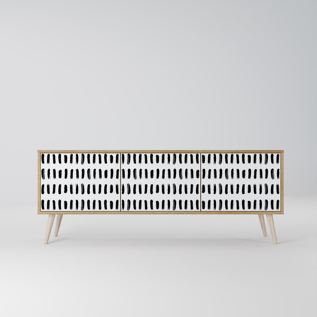 Meuble TV 3 portes NIGHTY MELODIES effet chêne