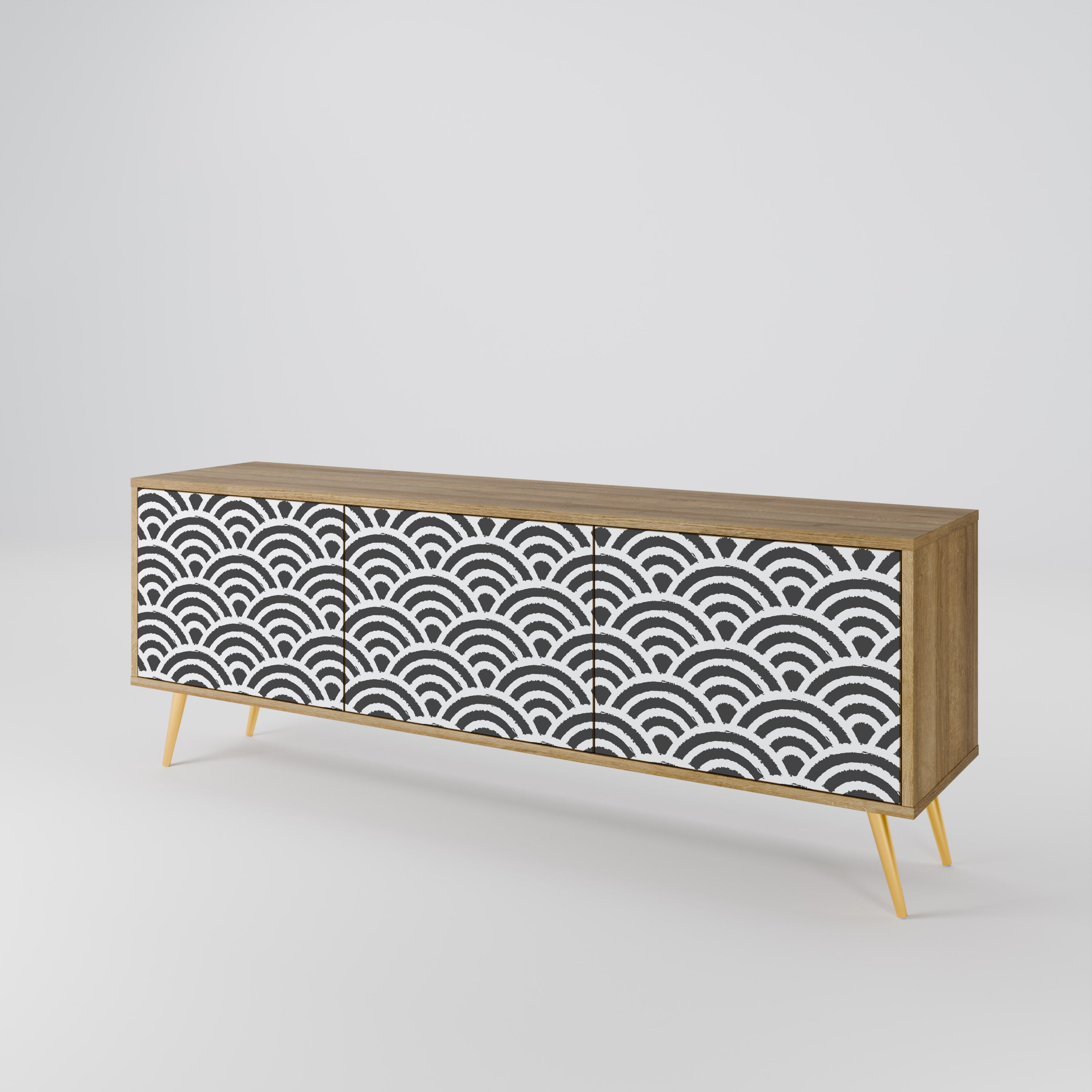 GLOOMY HOST 3-Door TV Cabinet