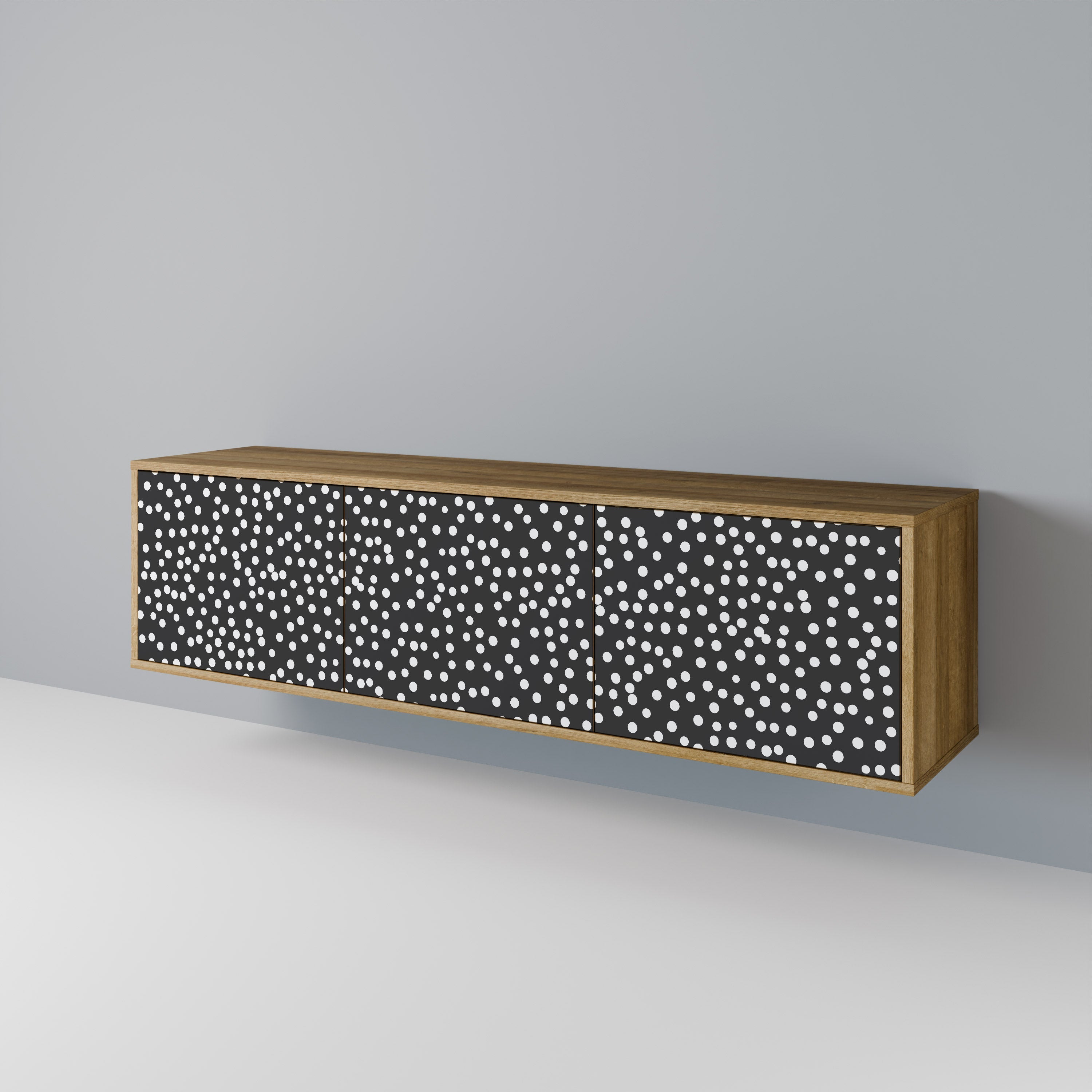 Meuble TV 3 portes BLINDING LIGHTS effet chêne