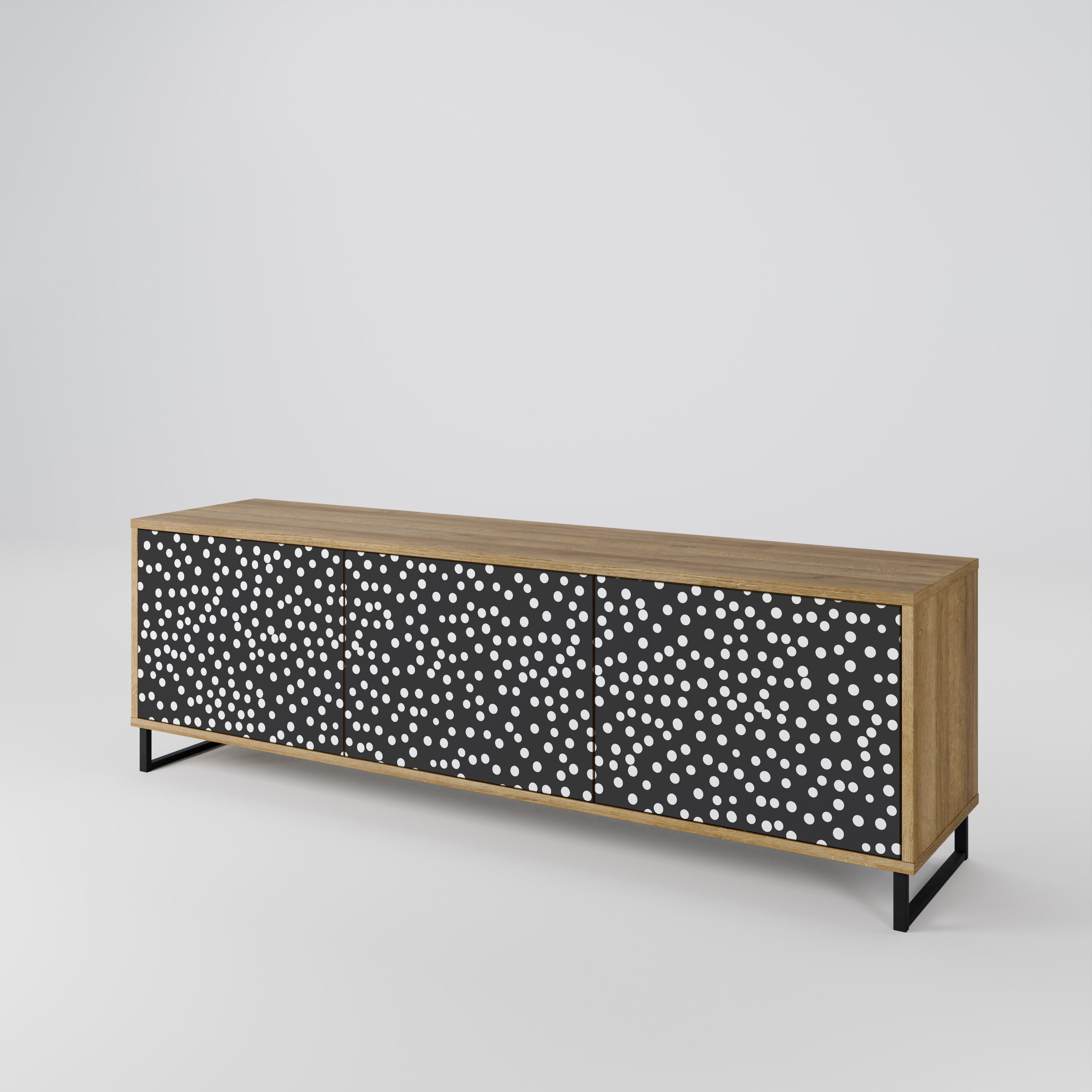 Meuble TV 3 portes BLINDING LIGHTS effet chêne