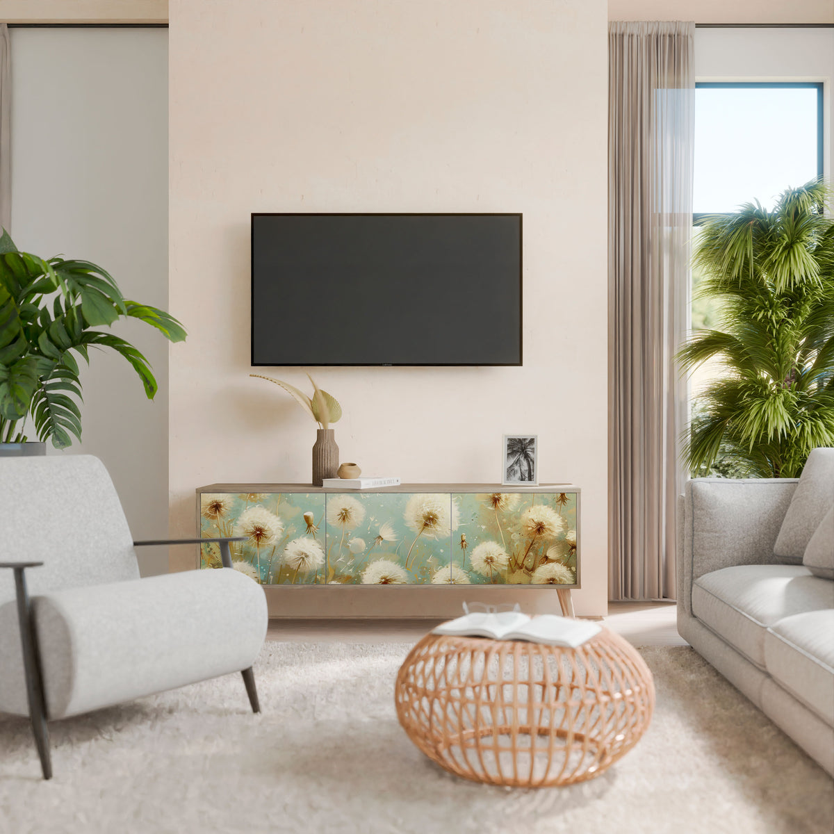 DREAMY MEADOW 3-Door TV Cabinet