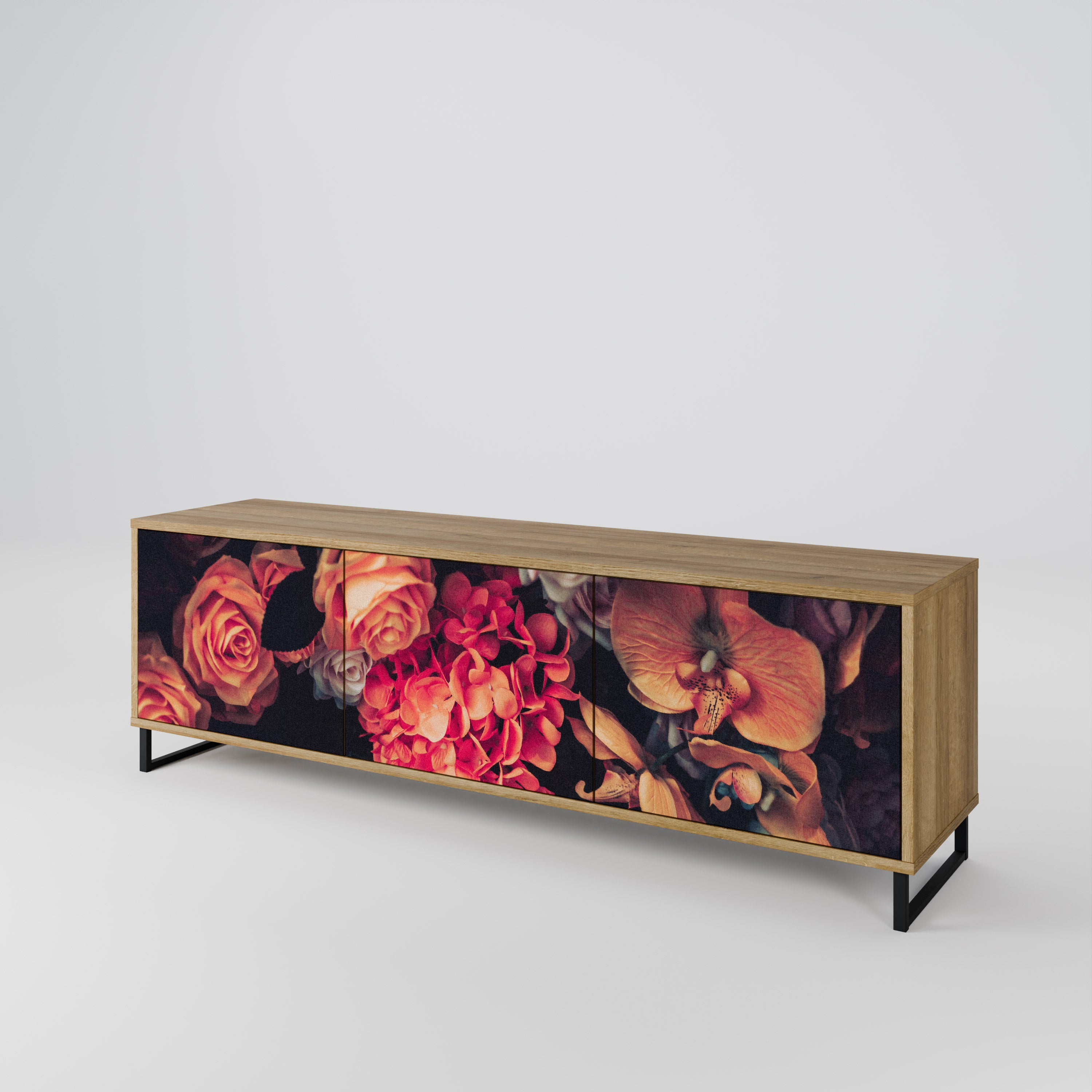NEVERENDING BLOOM 3-Door TV Cabinet