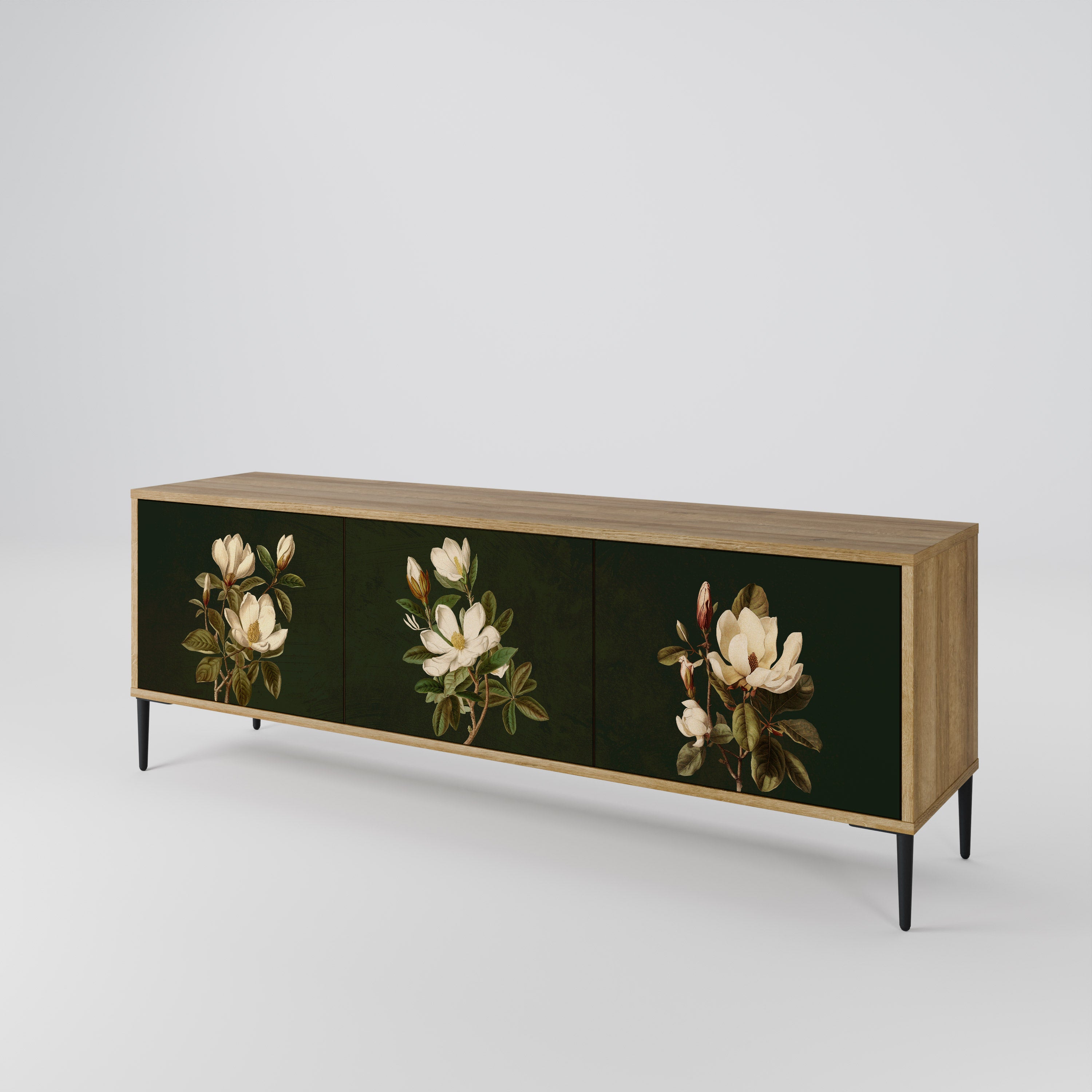 FLORAL NOIR 3-Door TV Cabinet