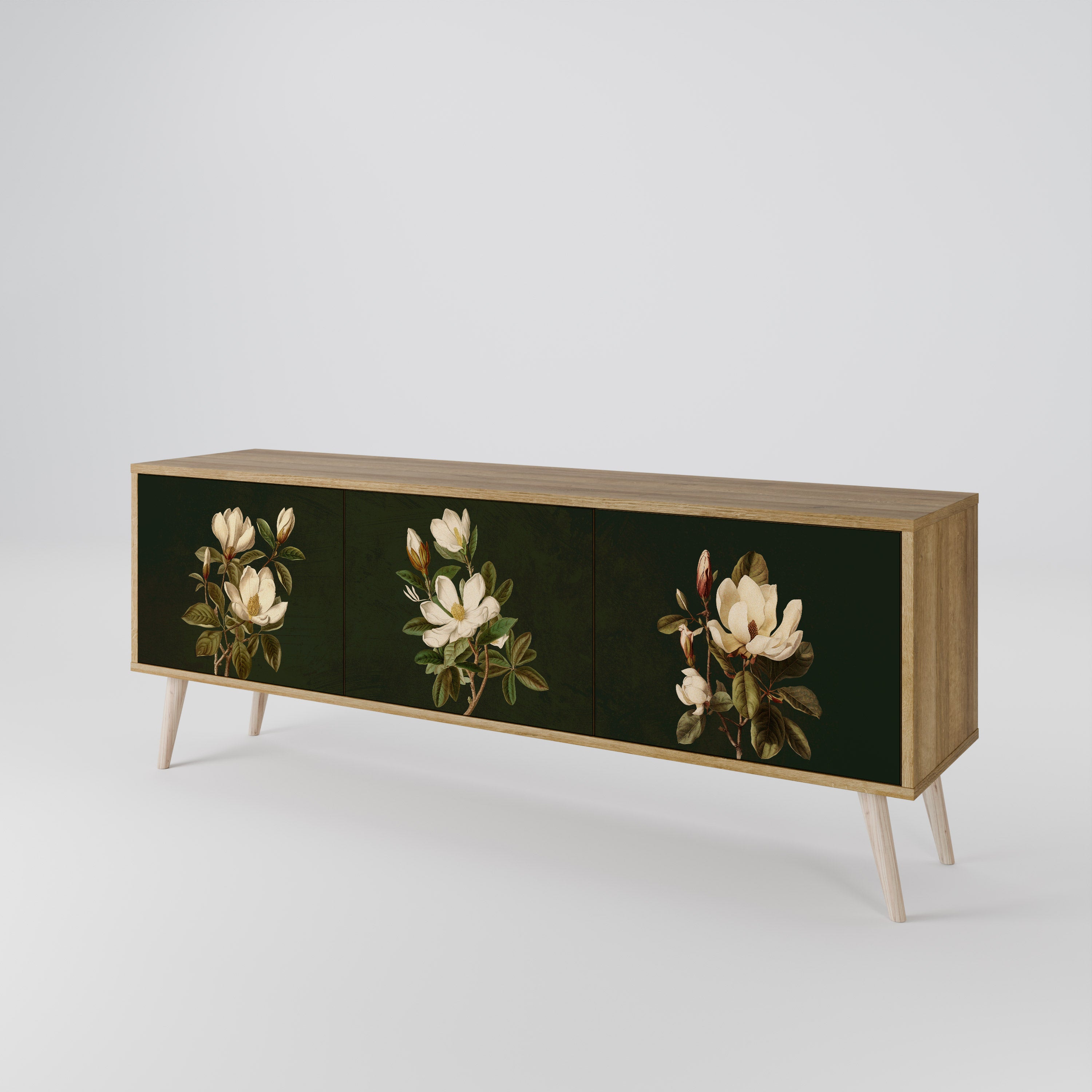 FLORAL NOIR 3-Door TV Cabinet