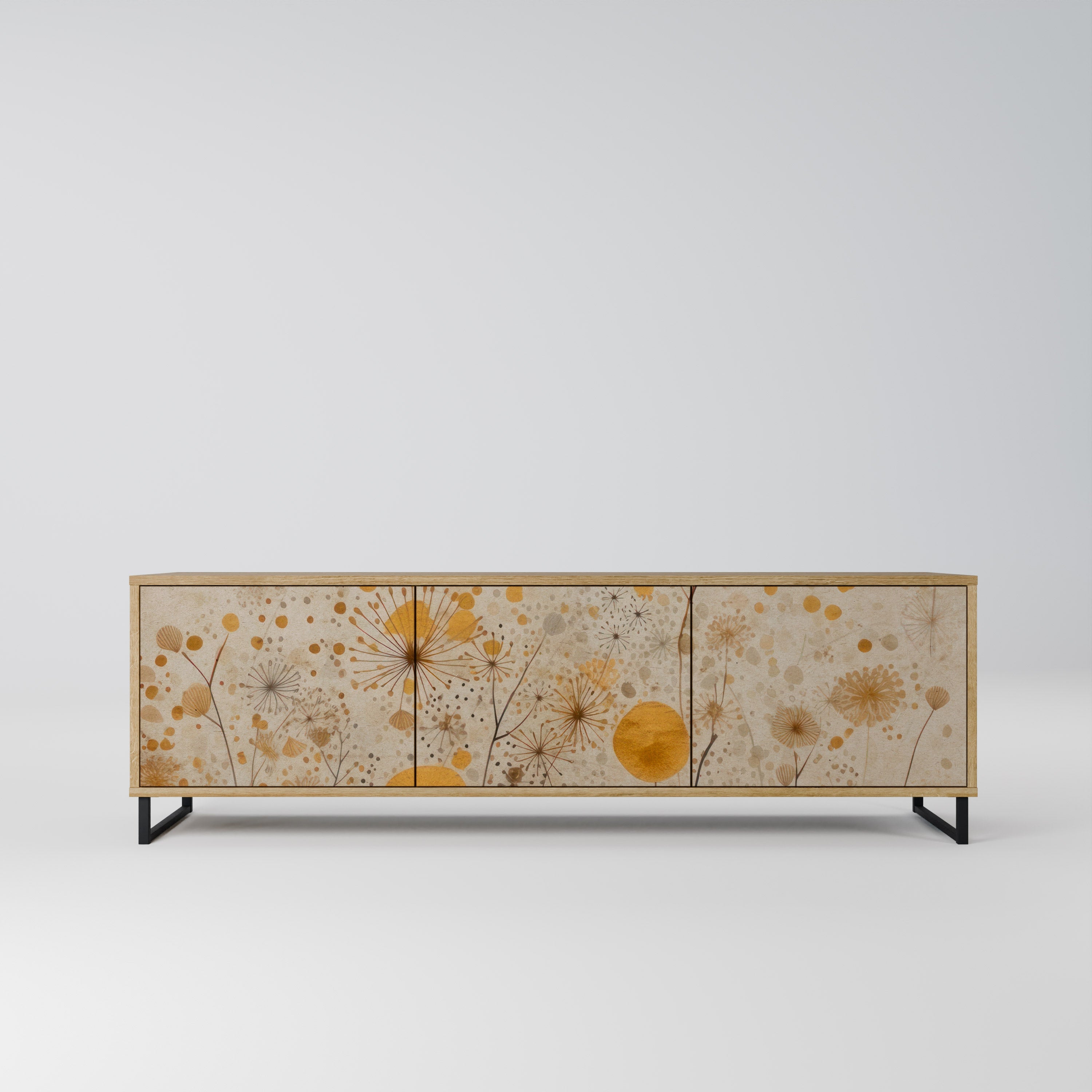 Meuble TV 3 portes MORNING GLADE effet chêne