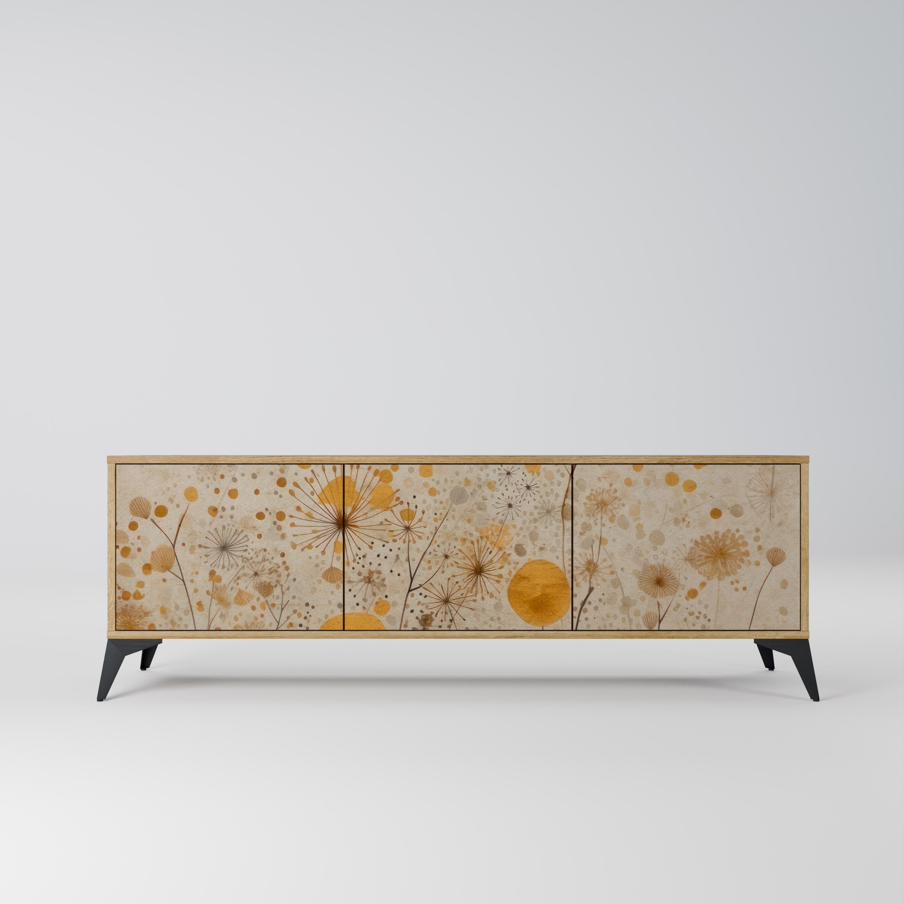 Meuble TV 3 portes MORNING GLADE effet chêne