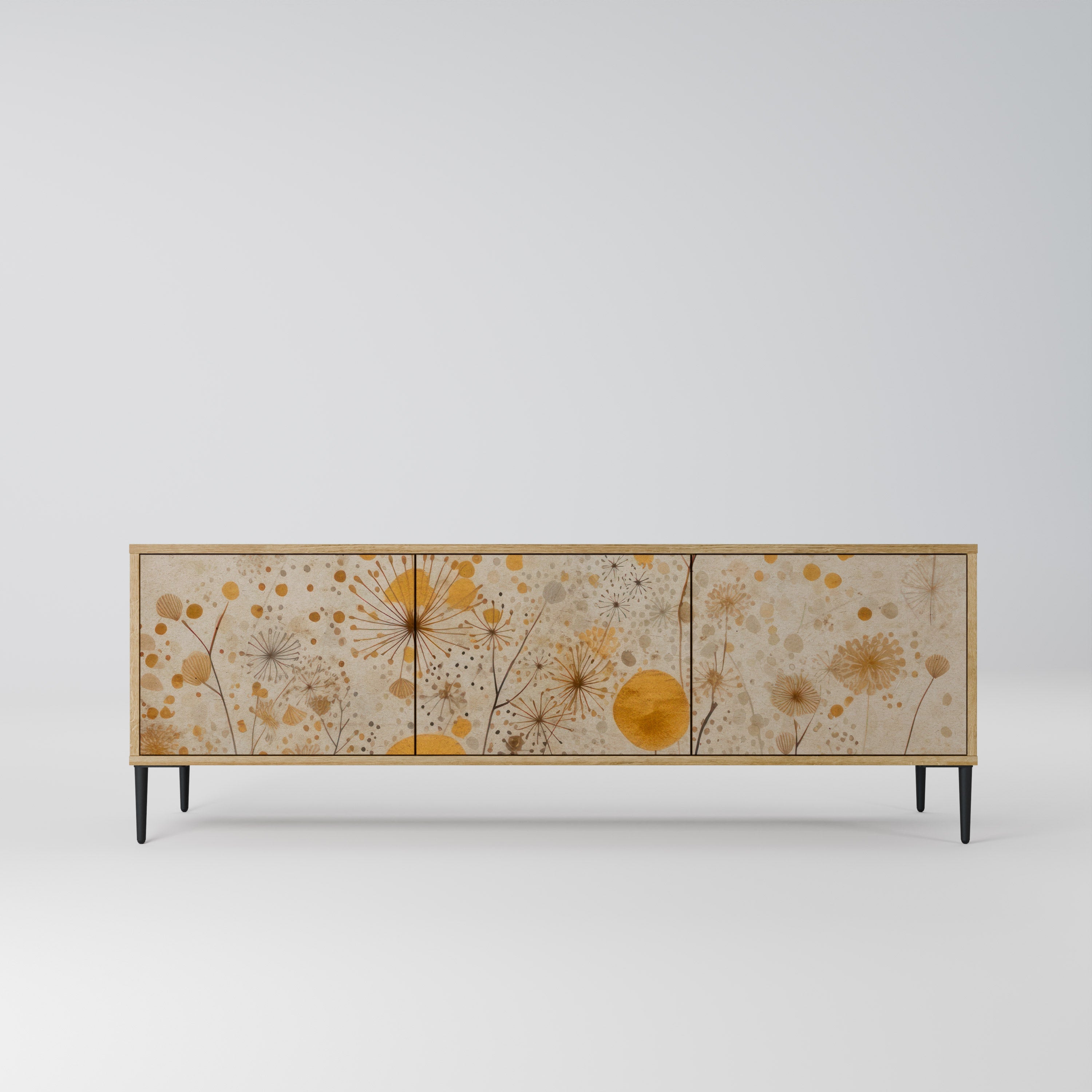 Meuble TV 3 portes MORNING GLADE effet chêne