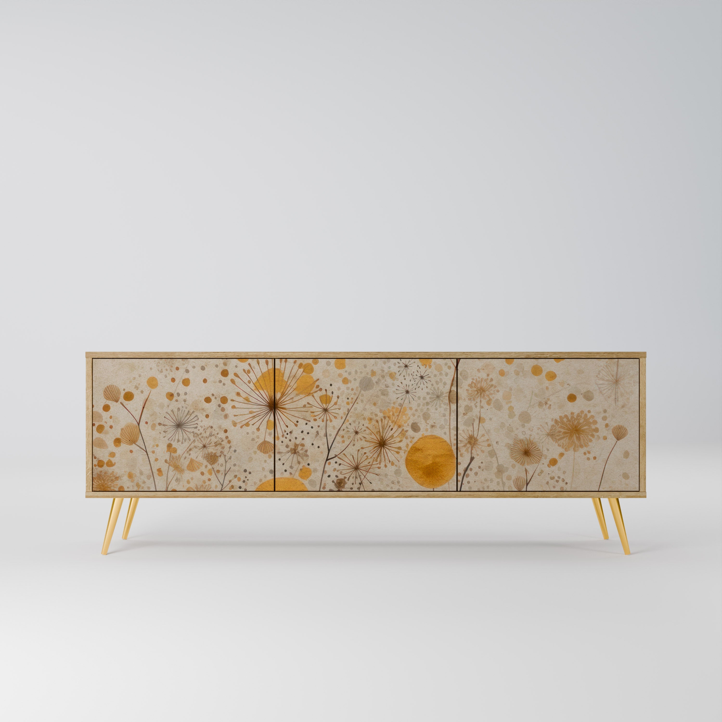 Meuble TV 3 portes MORNING GLADE effet chêne