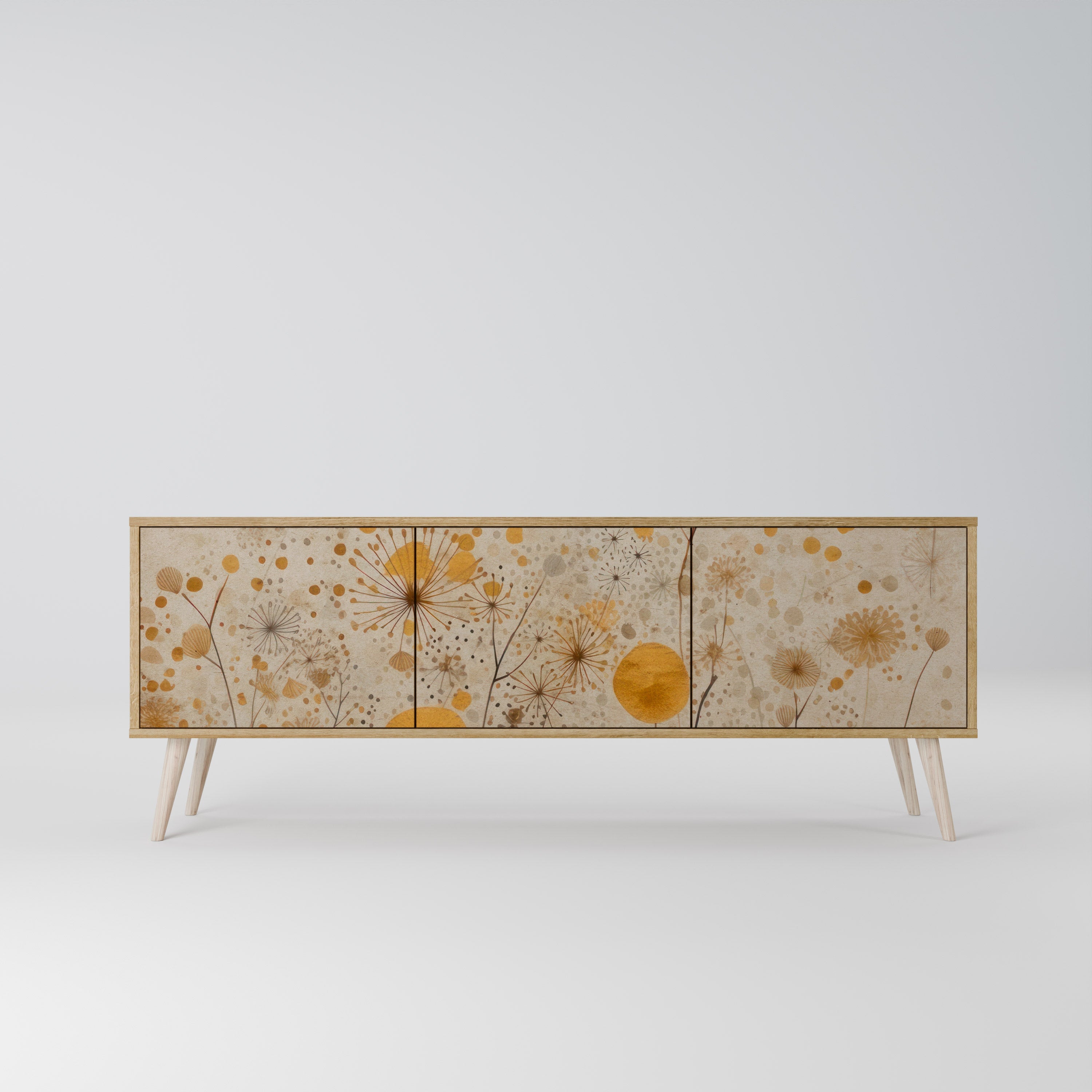 Meuble TV 3 portes MORNING GLADE effet chêne