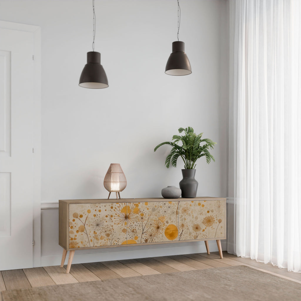 Meuble TV 3 portes MORNING GLADE effet chêne