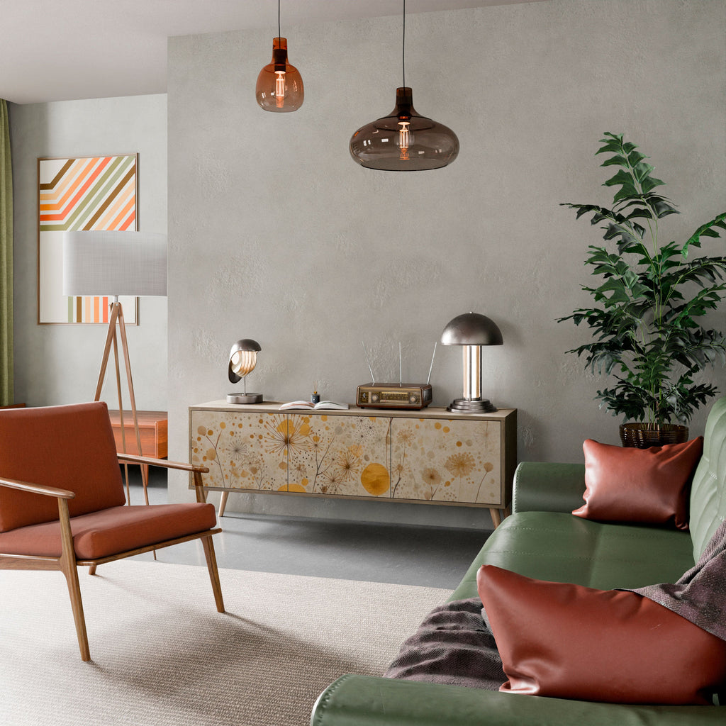 Meuble TV 3 portes MORNING GLADE effet chêne