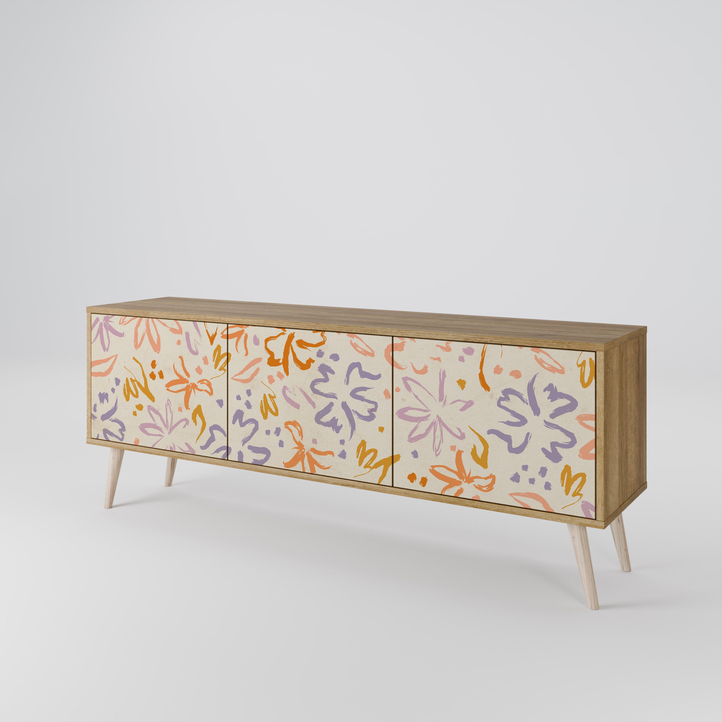 SPRING WHIMSY 3-Door TV Cabinet