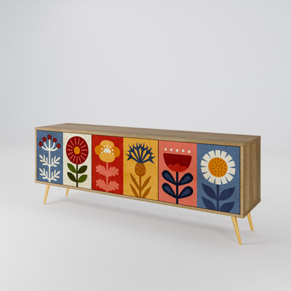 SCANDIC FLOWERET 3-Door TV Cabinet