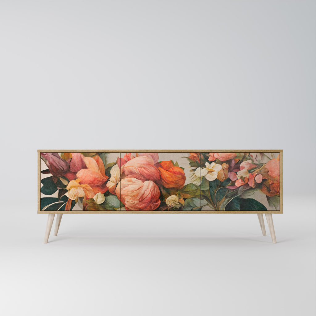 Meuble TV 3 portes STYLISH BEAUTY effet chêne