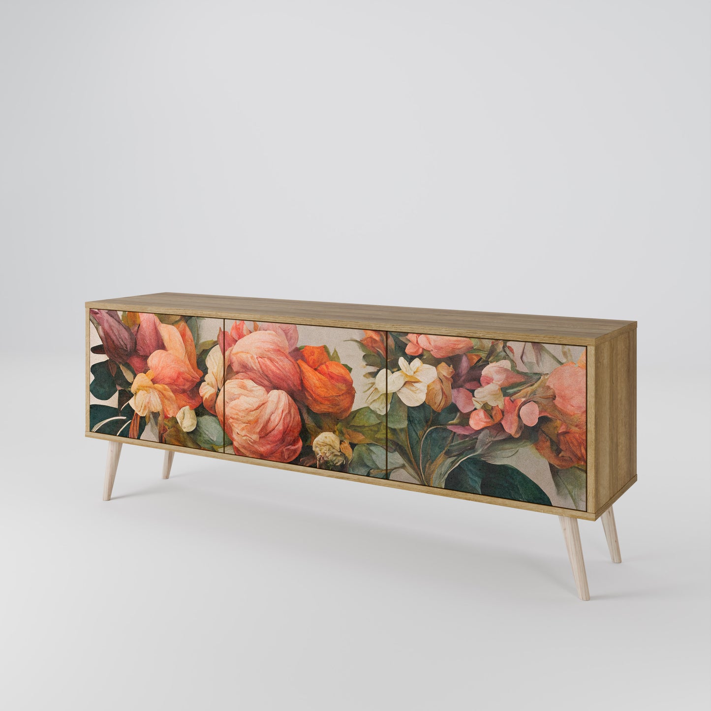 STYLISH BEAUTY 3-Door TV Cabinet