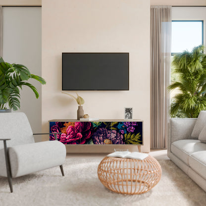 BLOOMING ELEGANCE 3-Door TV Cabinet