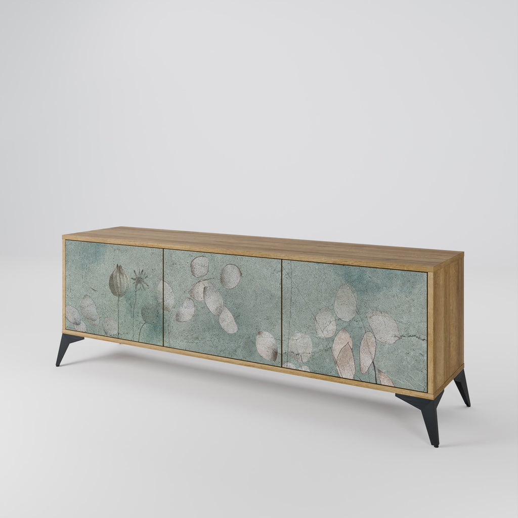 Meuble TV 3 portes NIGHT LADY effet chêne