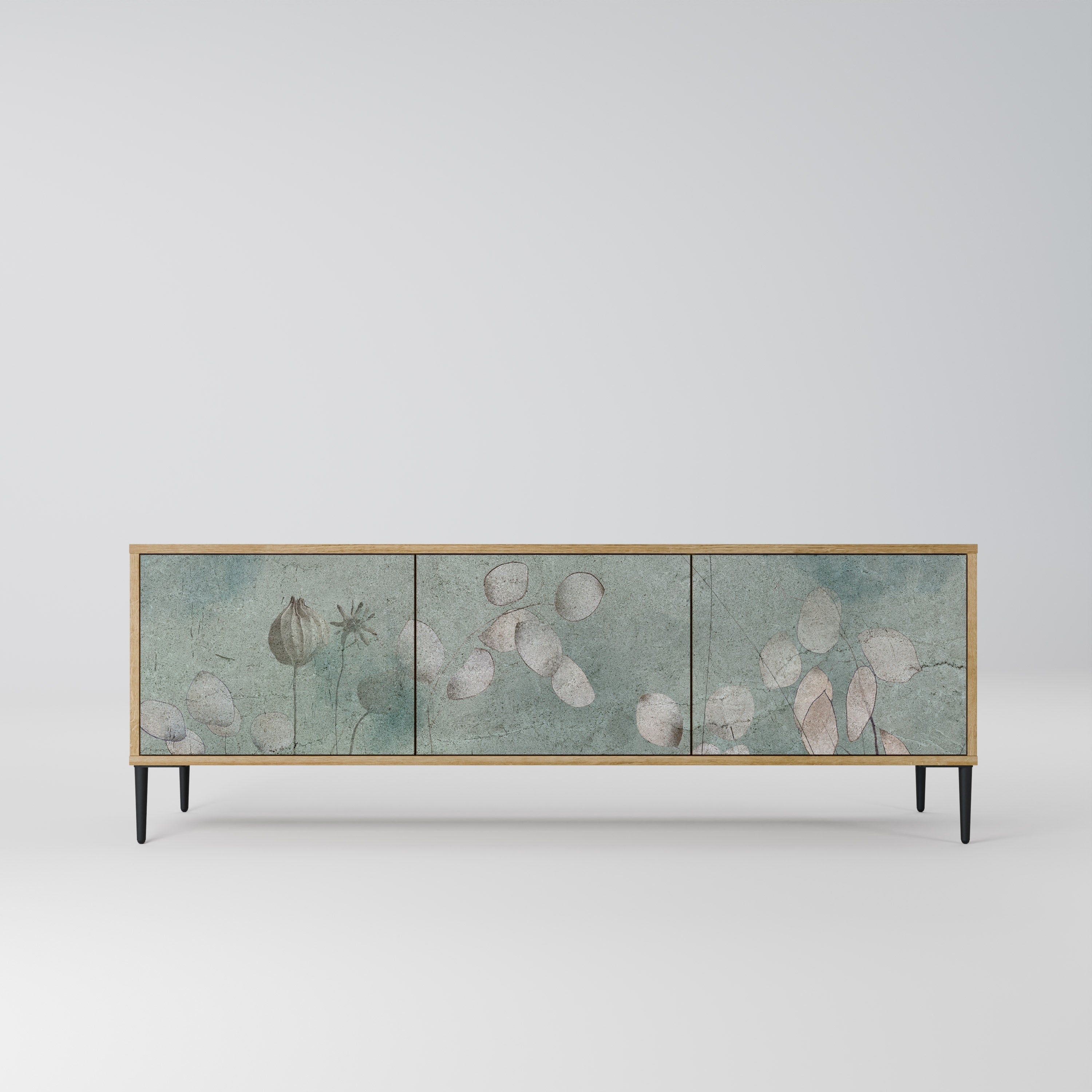 Meuble TV 3 portes NIGHT LADY effet chêne