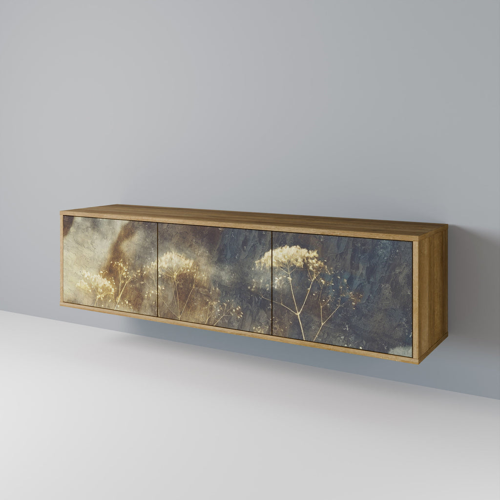 Meuble TV 3 portes GENTLE POWER effet chêne