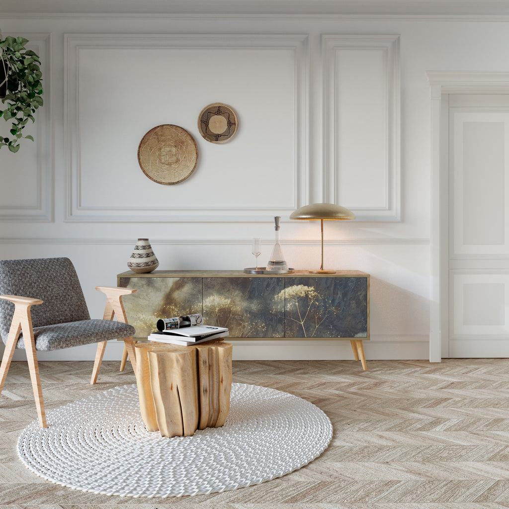 Meuble TV 3 portes GENTLE POWER effet chêne