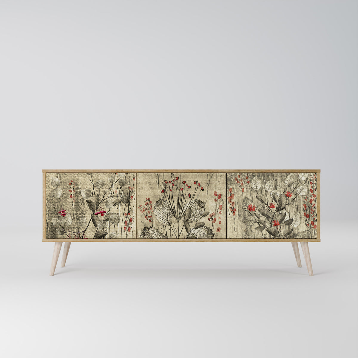 HERBAL GRACE 3-Door TV Cabinet