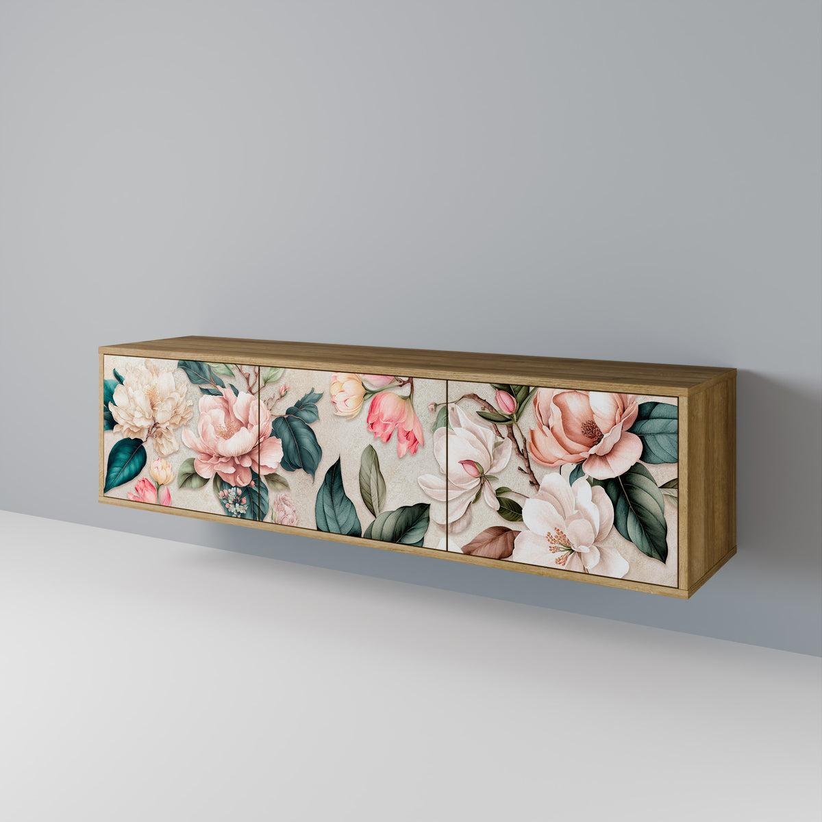 FLORAL GRACE 3-Door TV Cabinet
