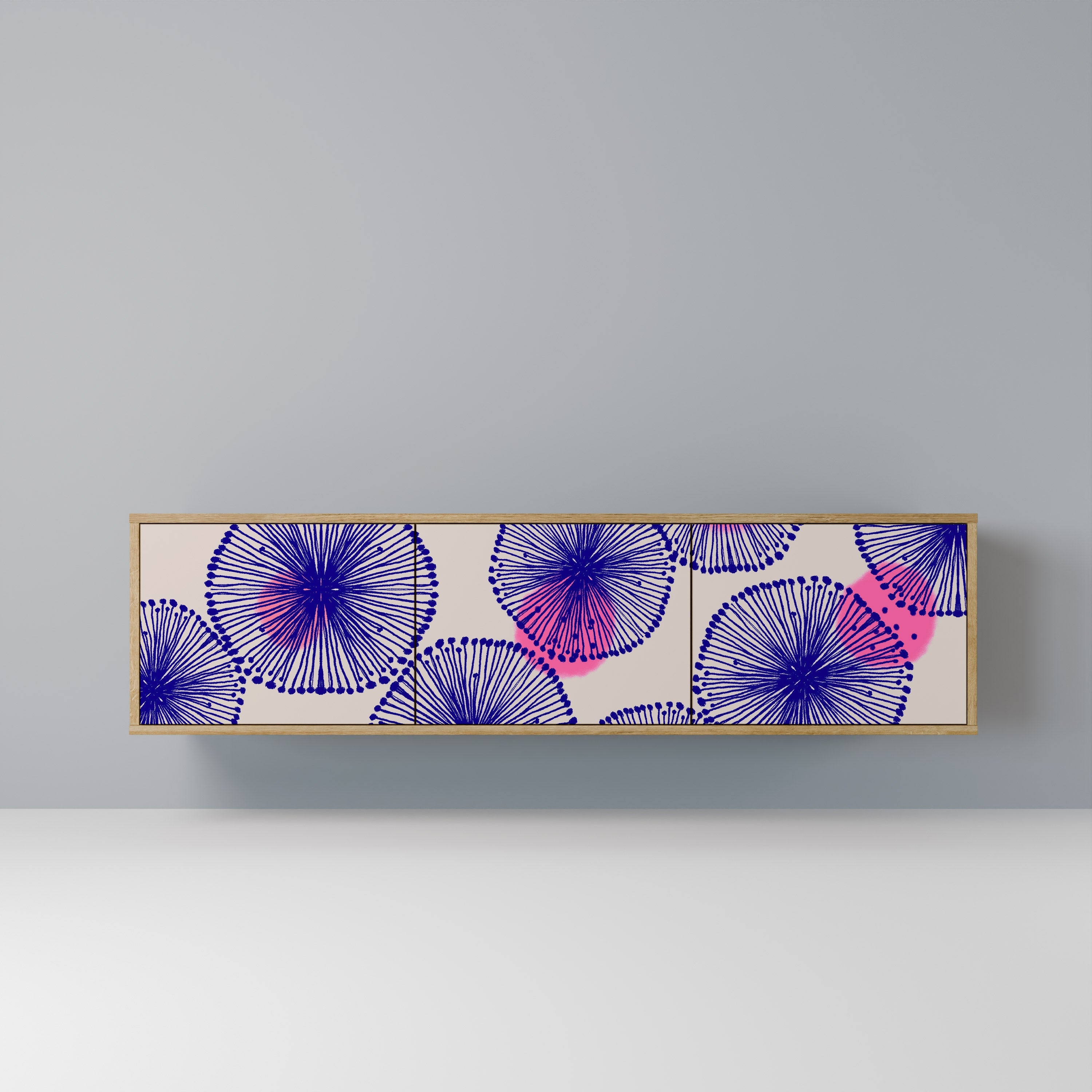 Meuble TV 3 portes MAGIC NATURE effet chêne