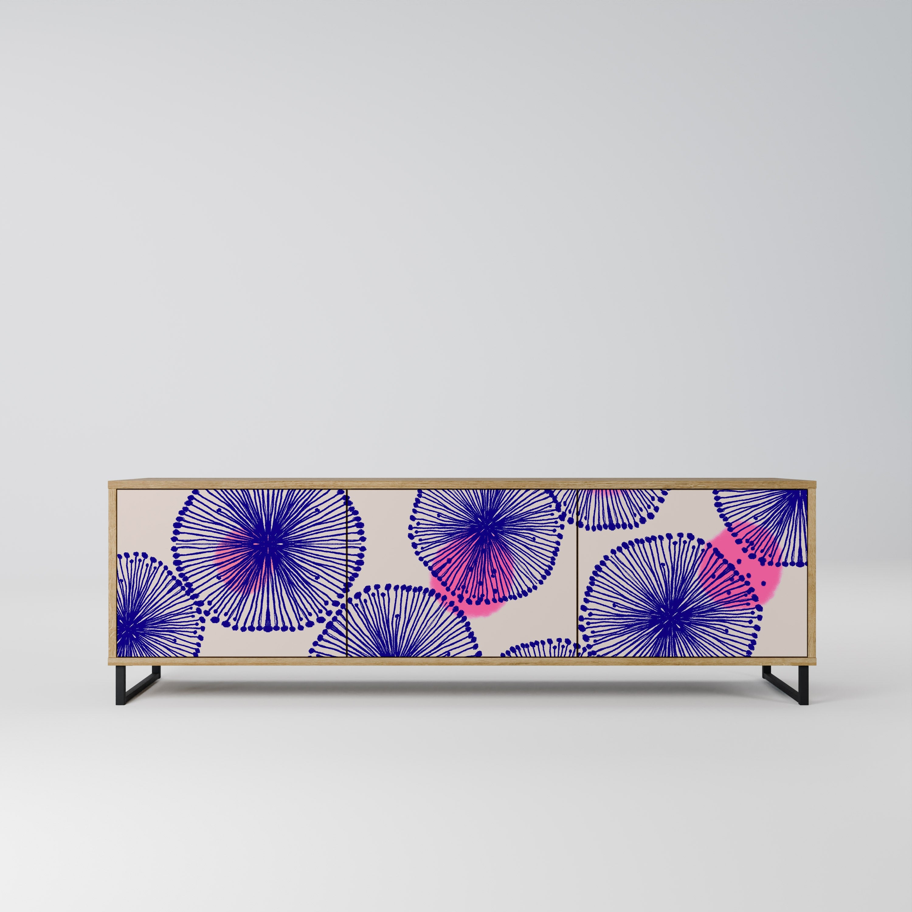 Meuble TV 3 portes MAGIC NATURE effet chêne