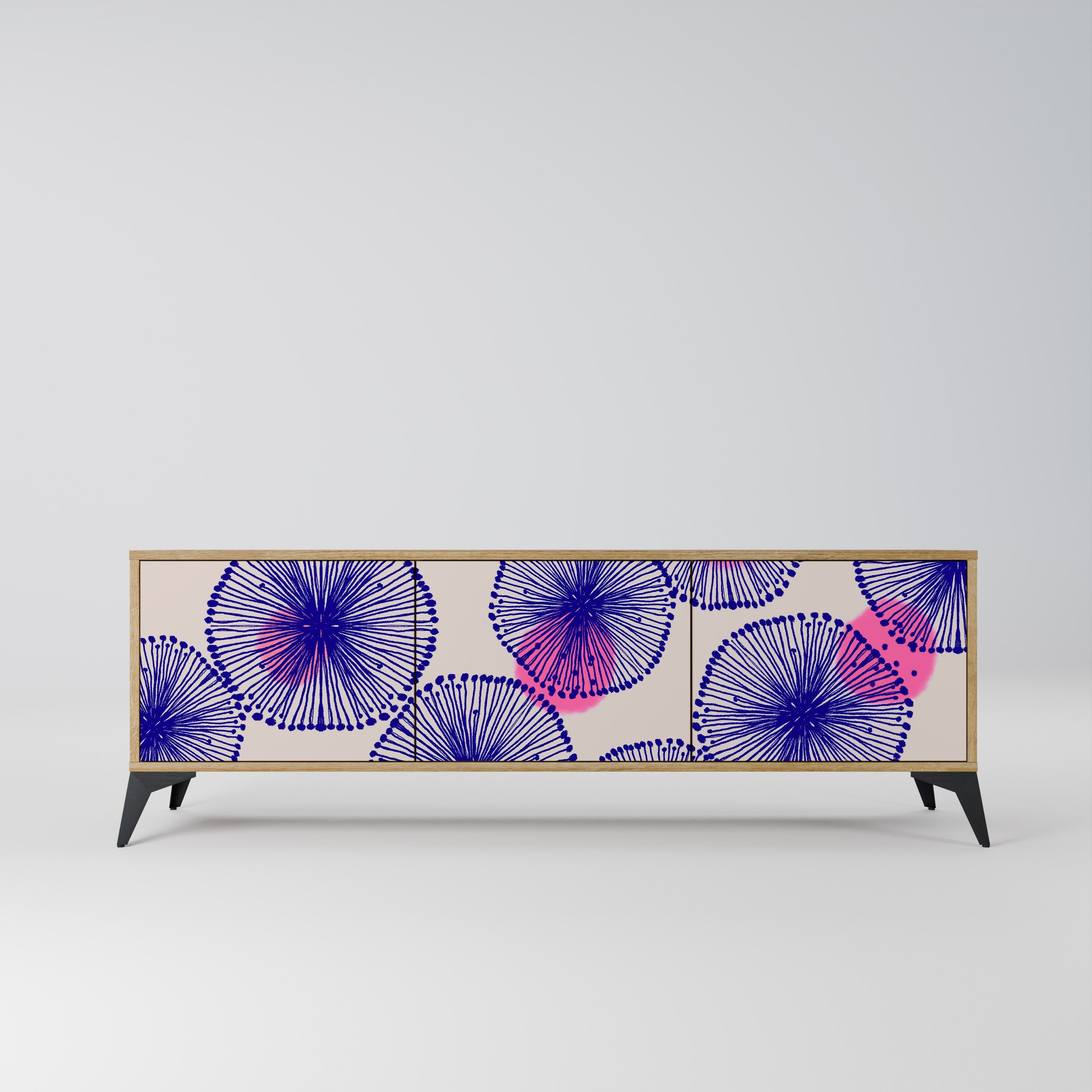 Meuble TV 3 portes MAGIC NATURE effet chêne