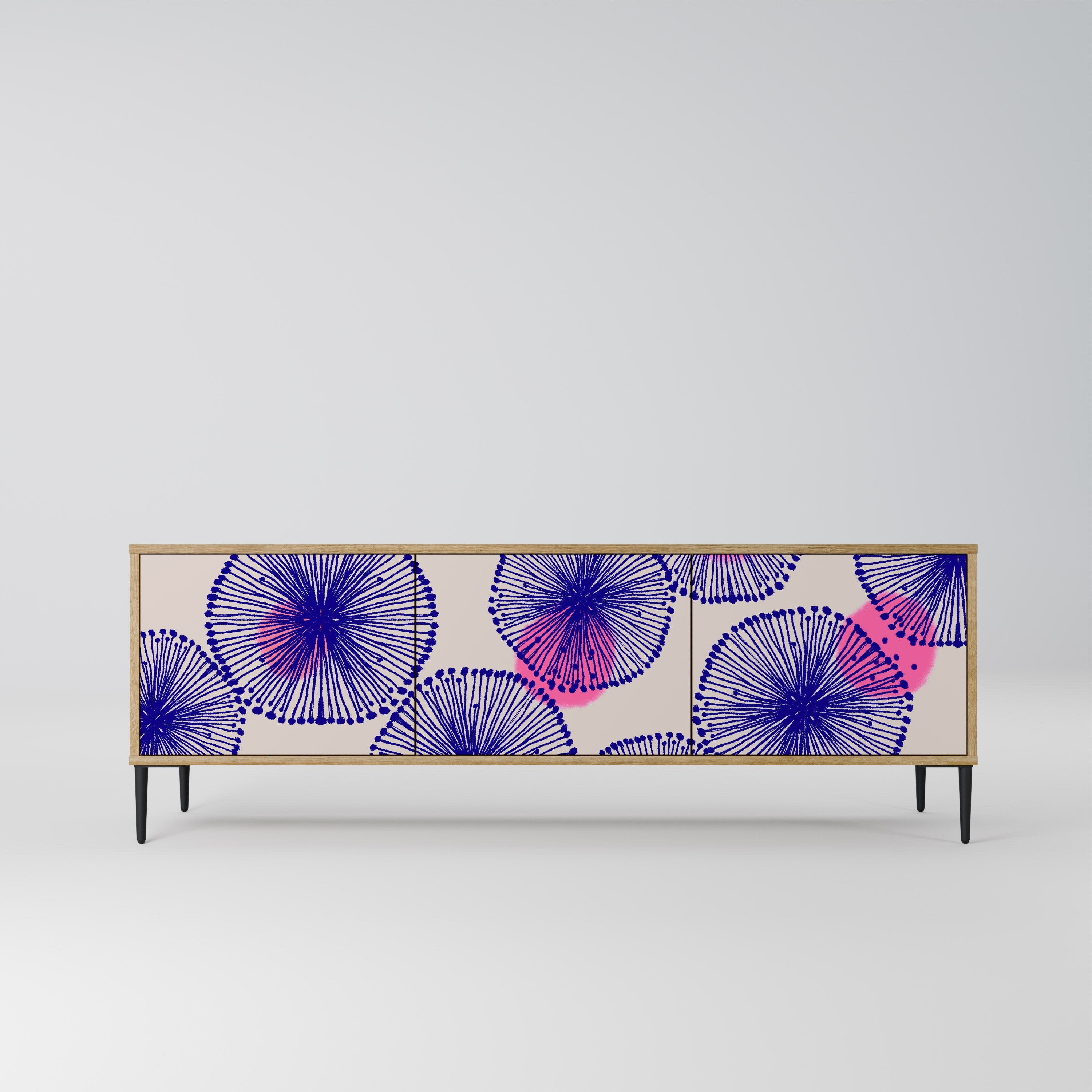 Meuble TV 3 portes MAGIC NATURE effet chêne