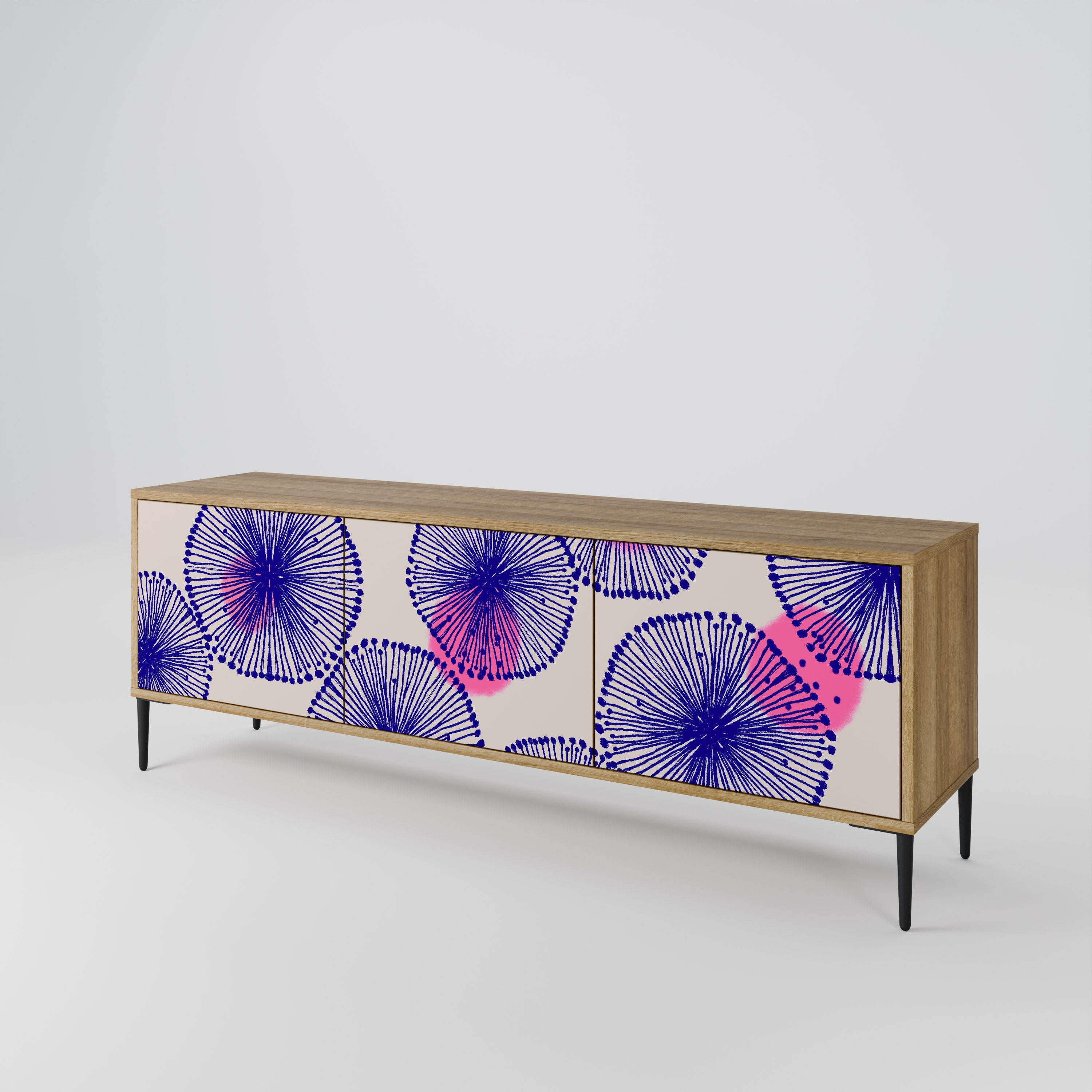 Meuble TV 3 portes MAGIC NATURE effet chêne