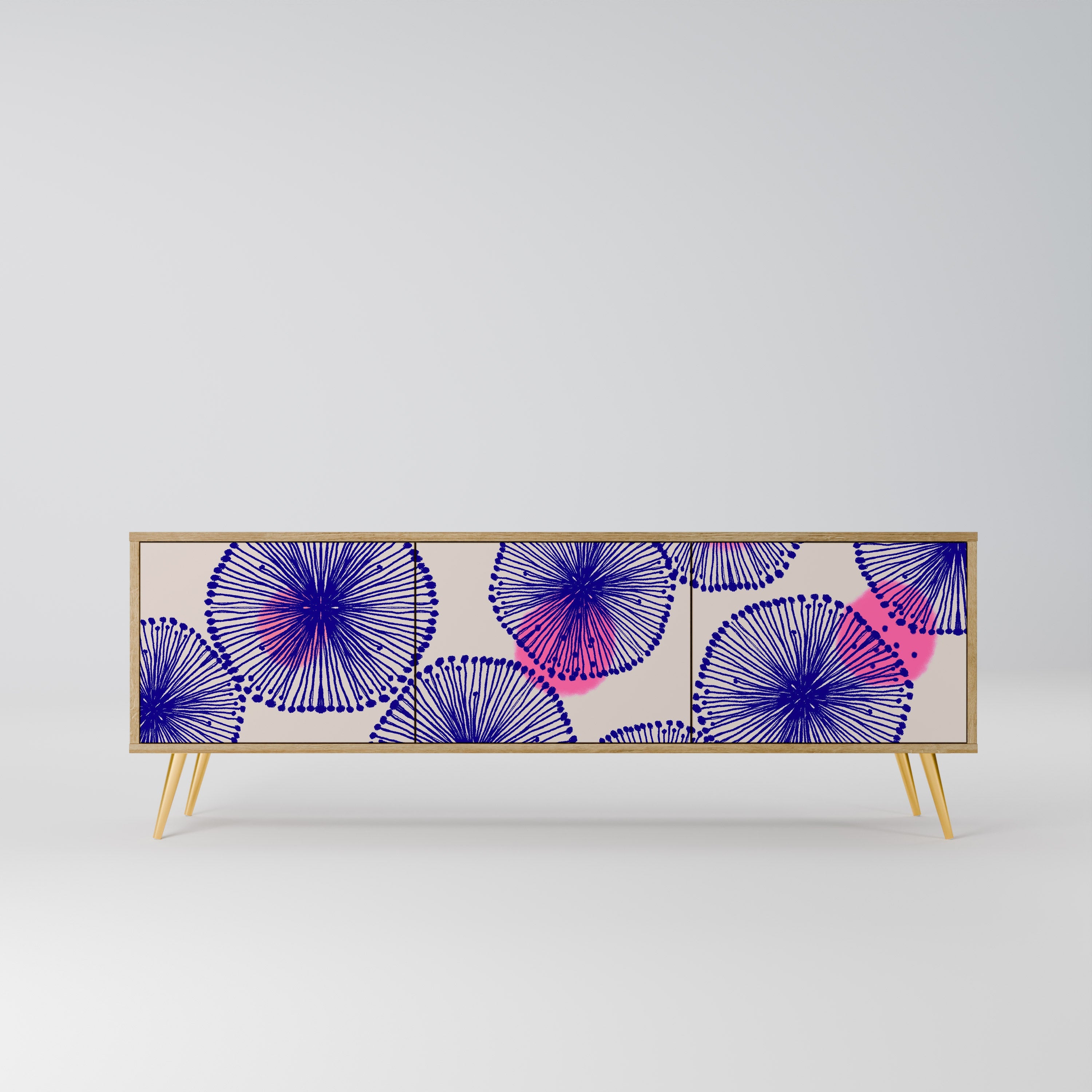 Meuble TV 3 portes MAGIC NATURE effet chêne