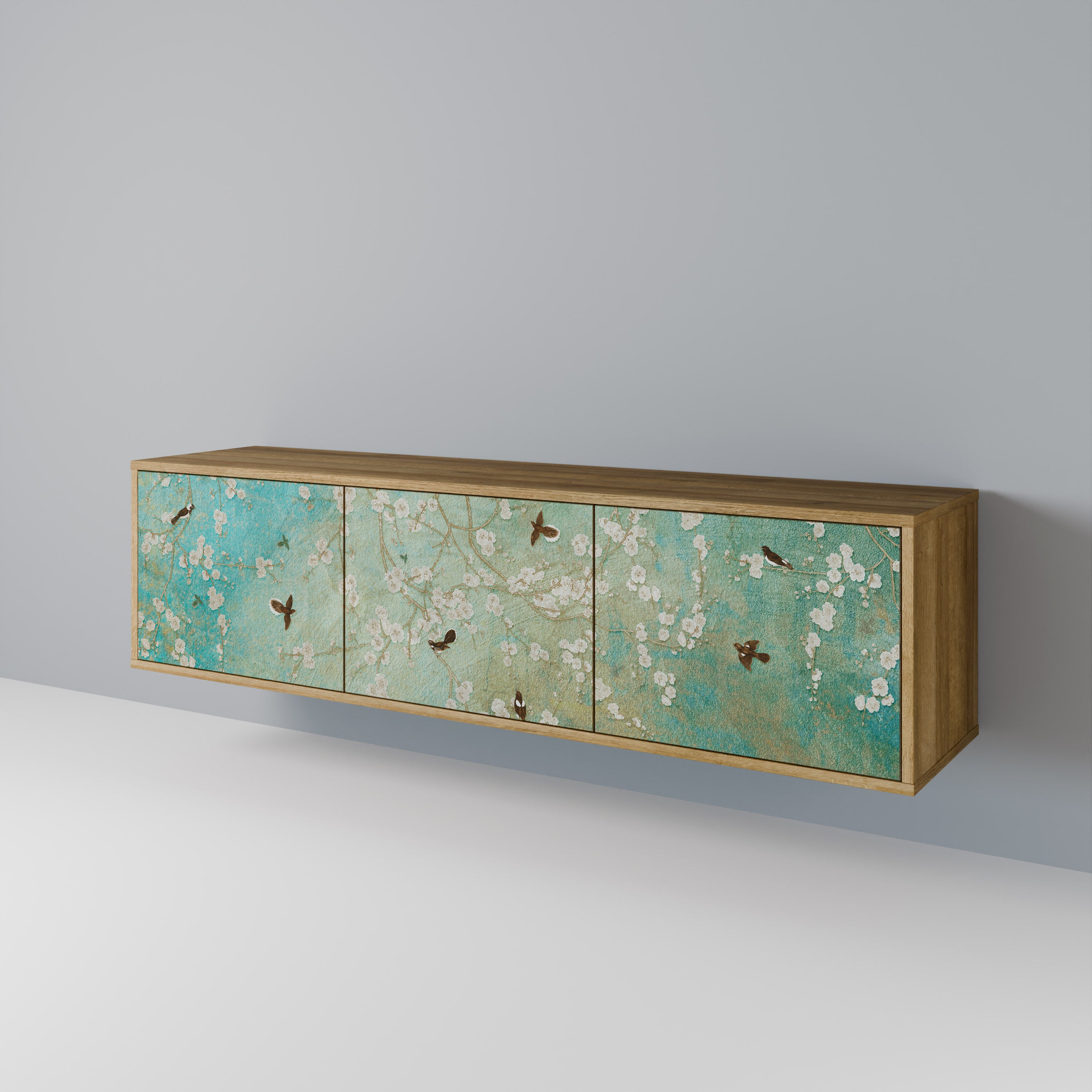 BLOOMING CHARM 3-Door TV Cabinet