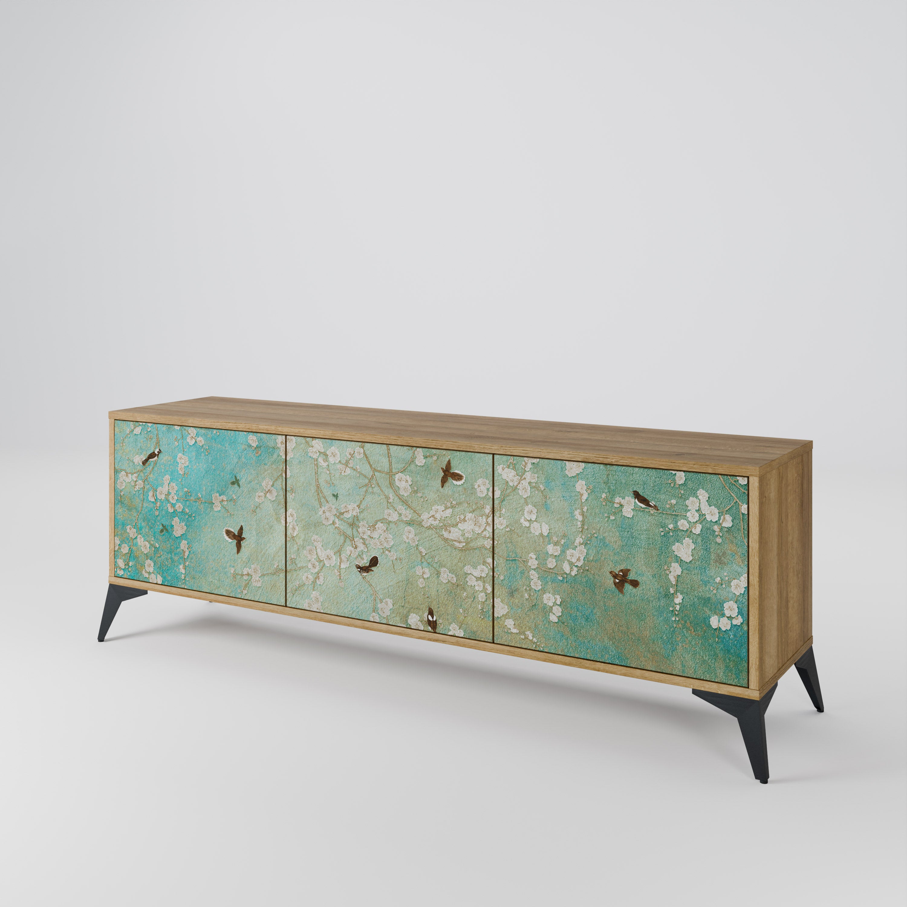 BLOOMING CHARM 3-Door TV Cabinet