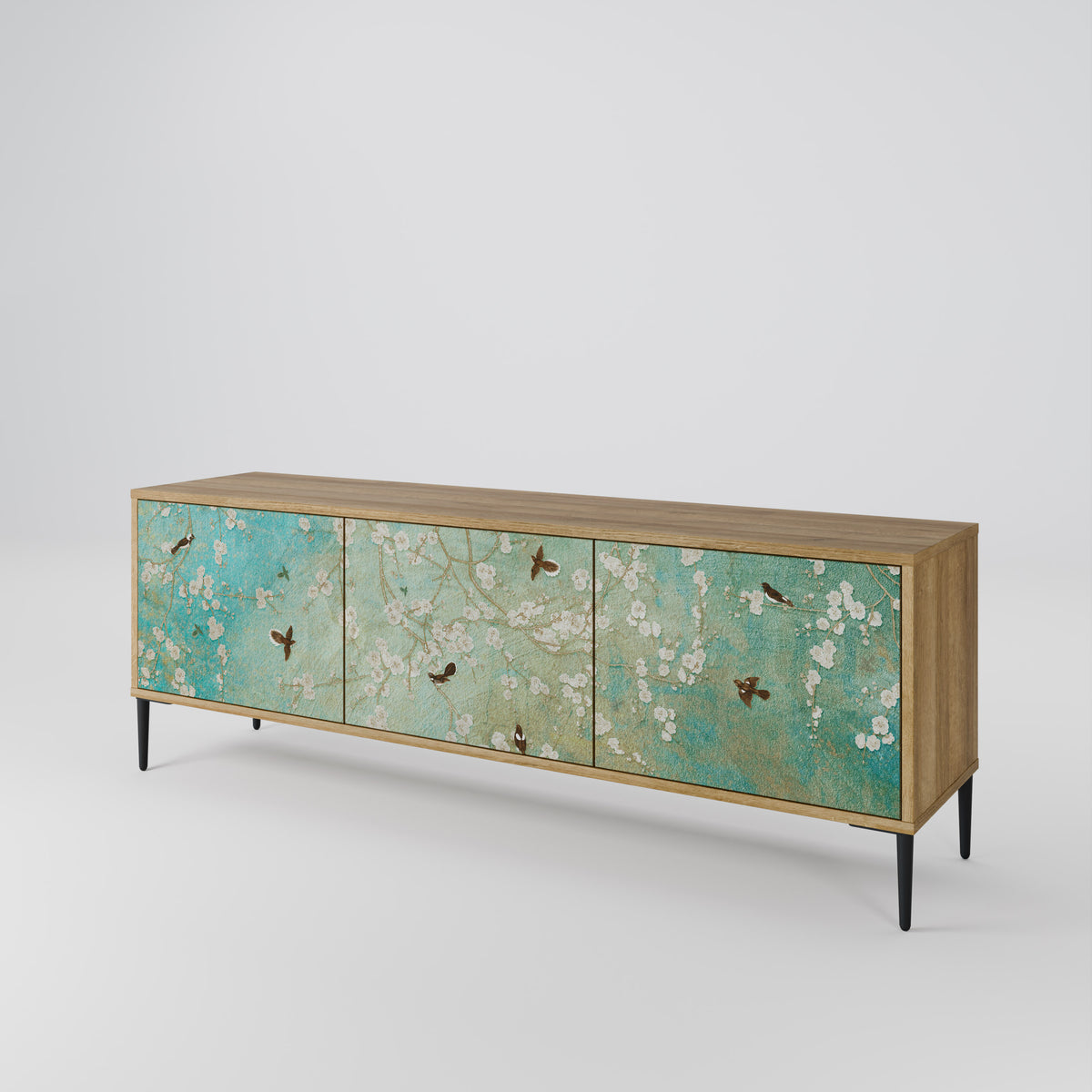 BLOOMING CHARM 3-Door TV Cabinet