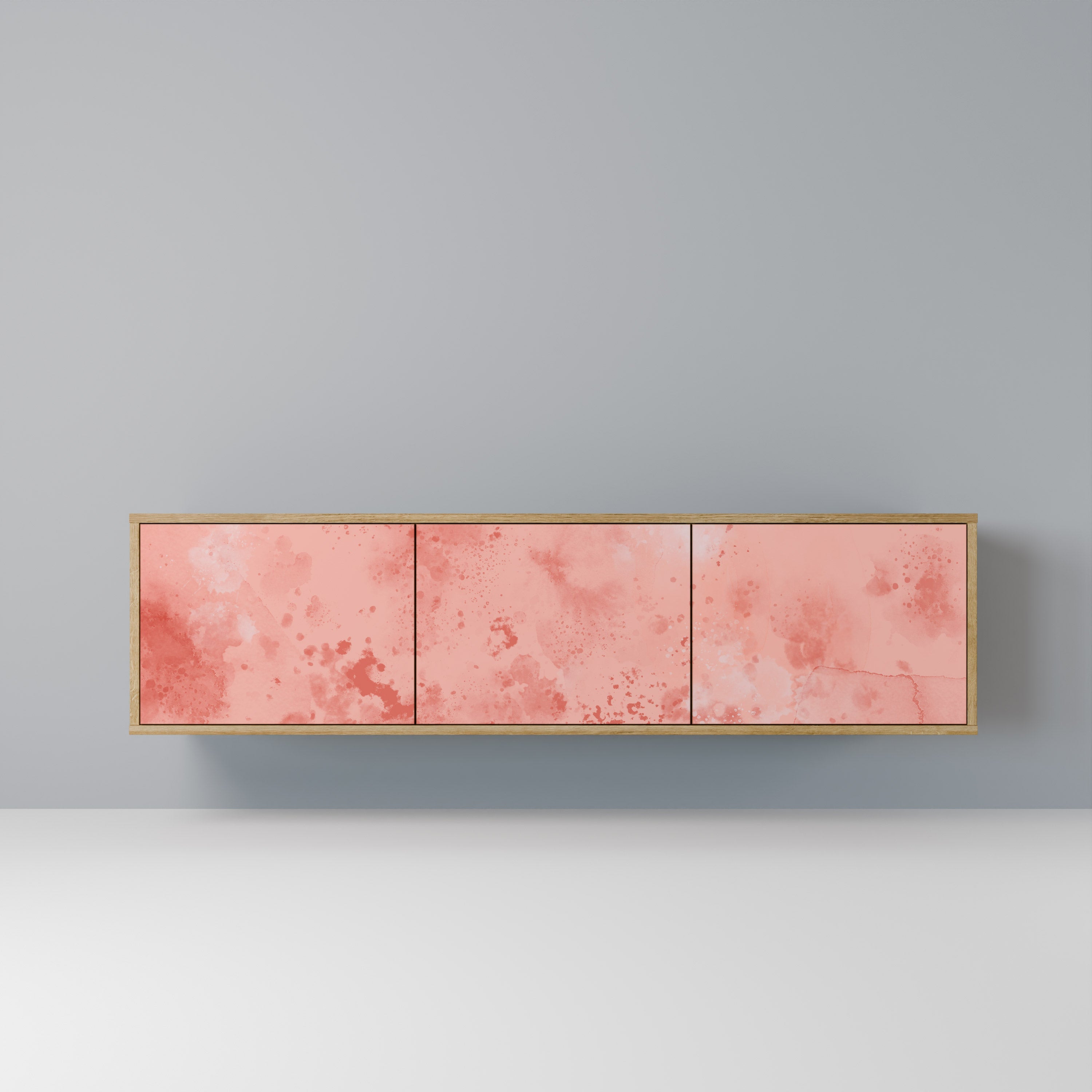 Meuble TV 3 portes CRANE DANCE effet chêne