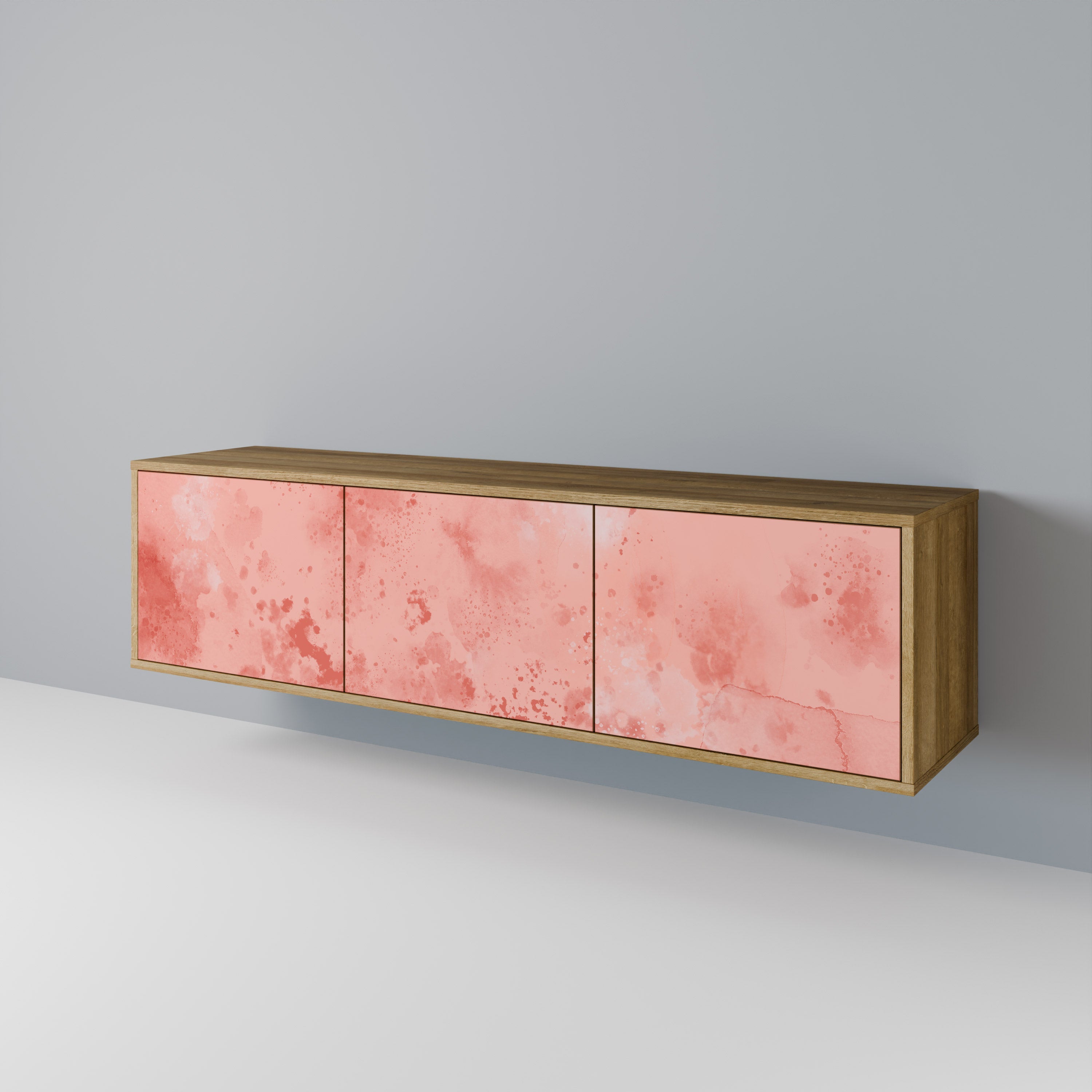 Meuble TV 3 portes CRANE DANCE effet chêne