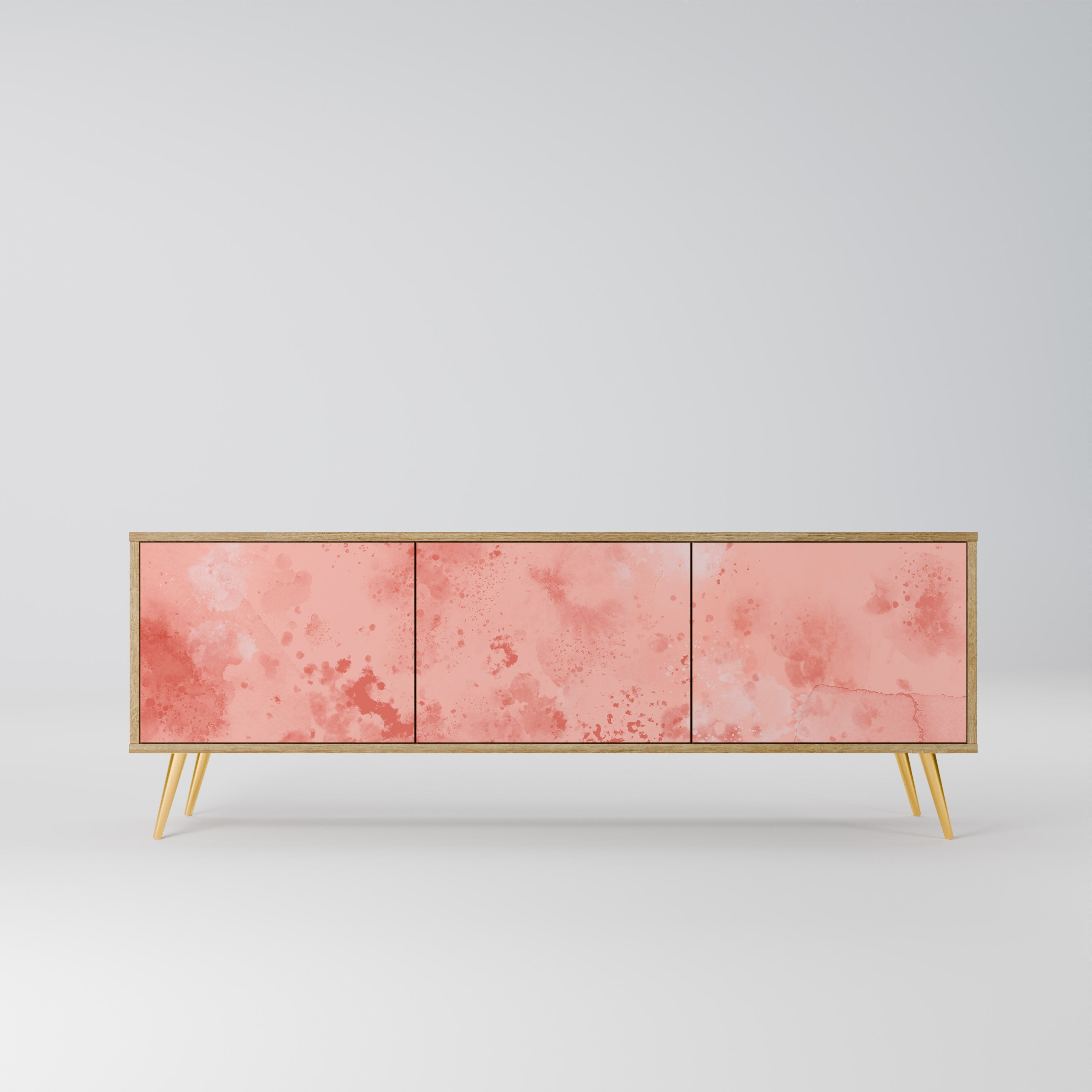 Meuble TV 3 portes CRANE DANCE effet chêne