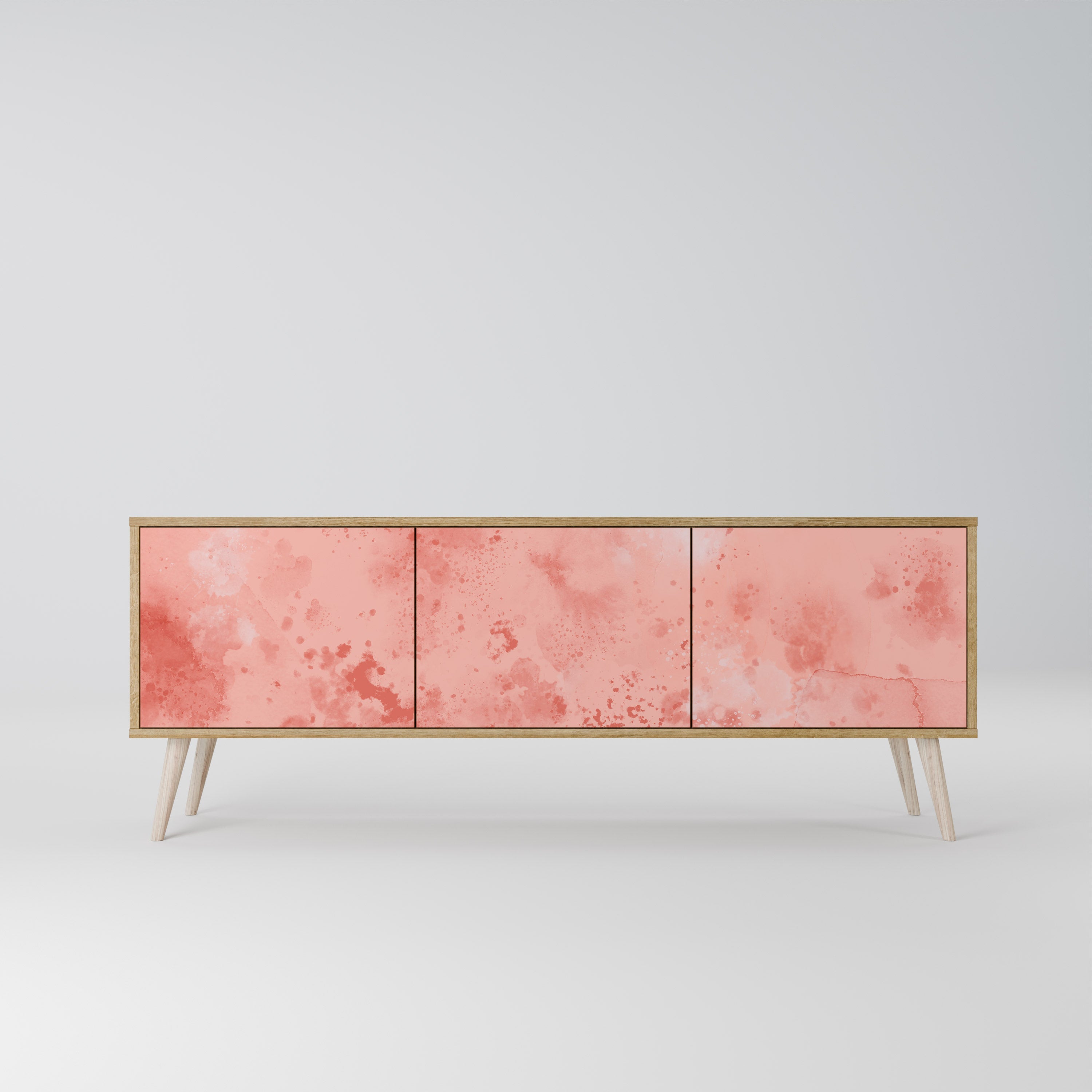 Meuble TV 3 portes CRANE DANCE effet chêne