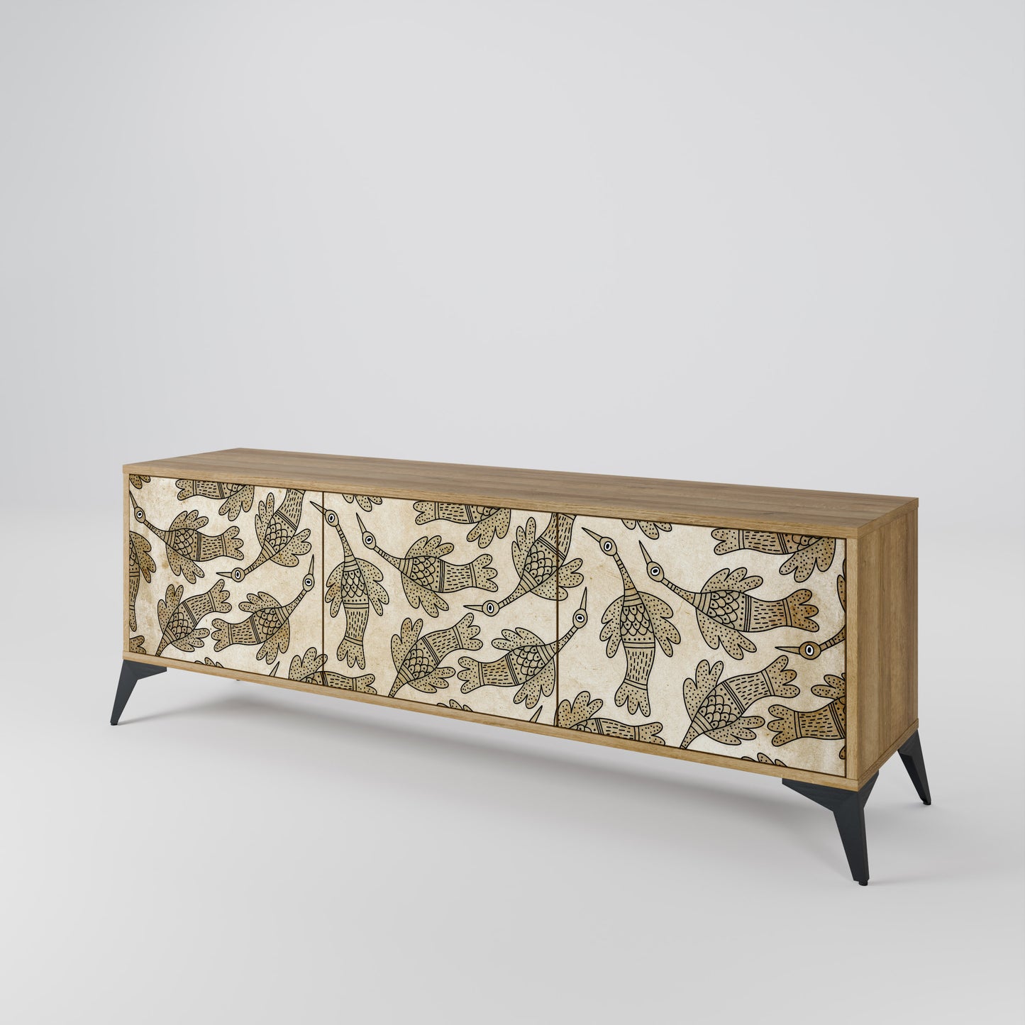 ALMONDINE SONGBIRD 3-Door TV Cabinet