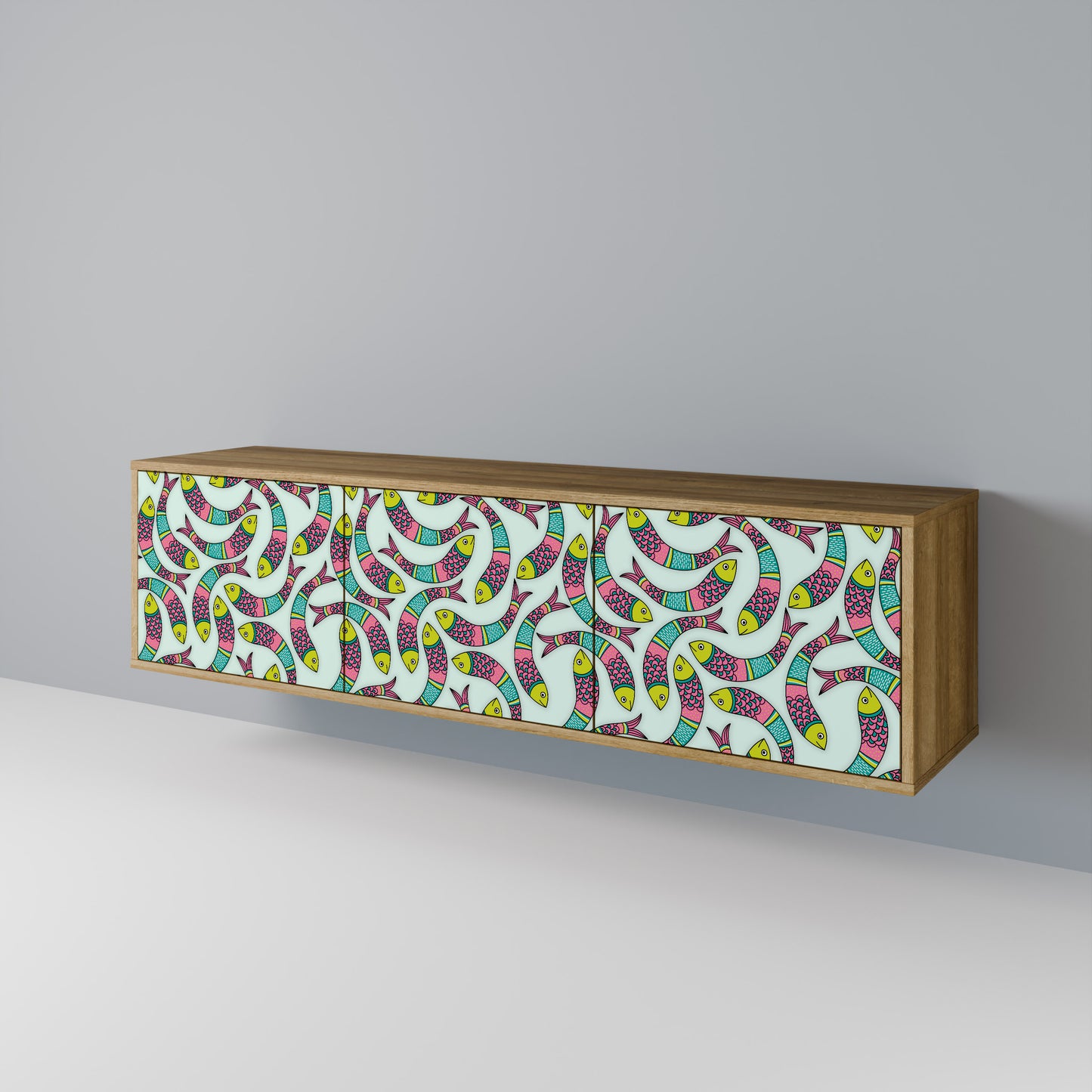 INDIAN FISH 3-Door TV Cabinet