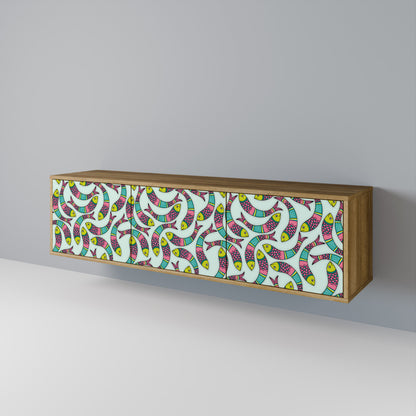 INDIAN FISH 3-Door TV Cabinet