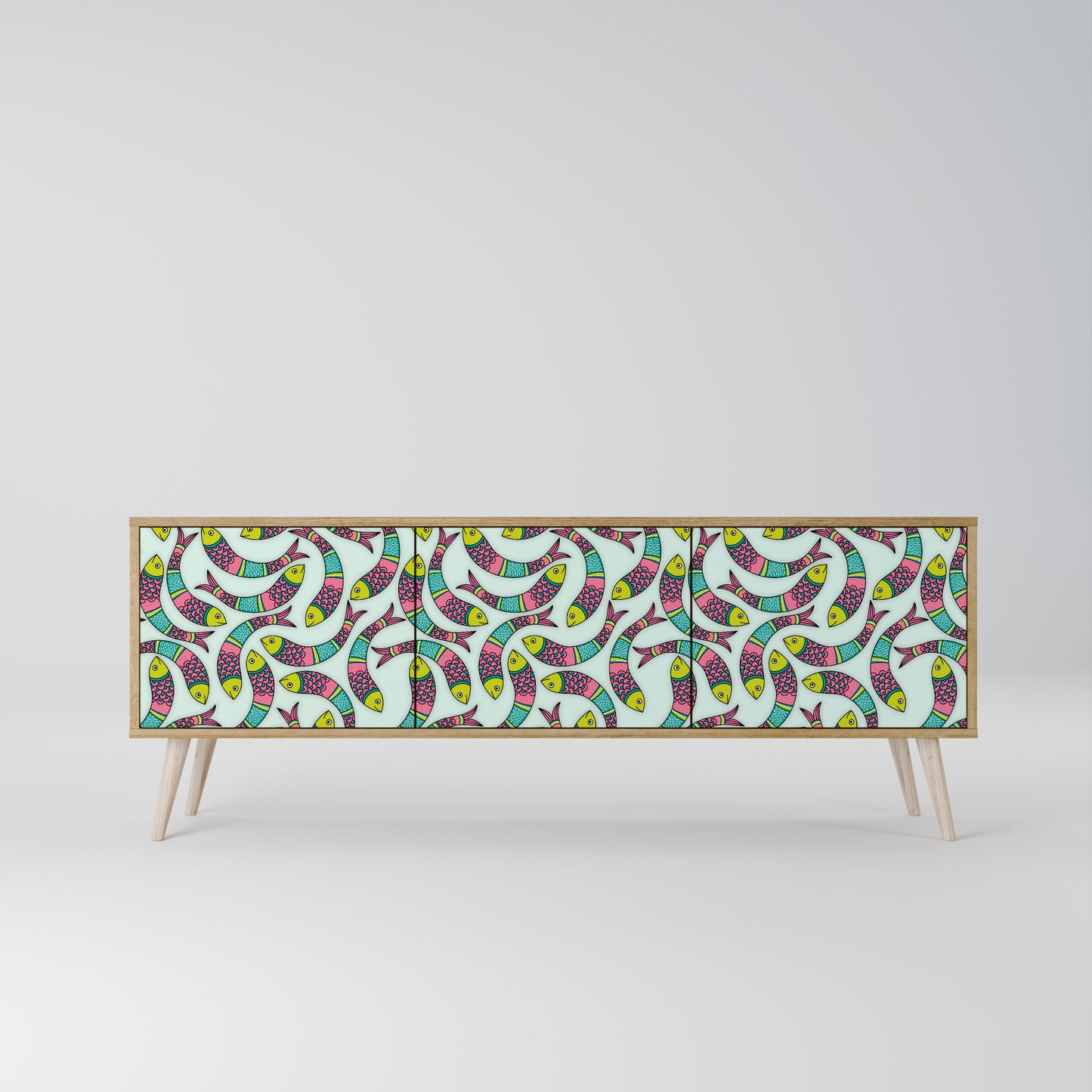 INDIAN FISH 3-Door TV Cabinet