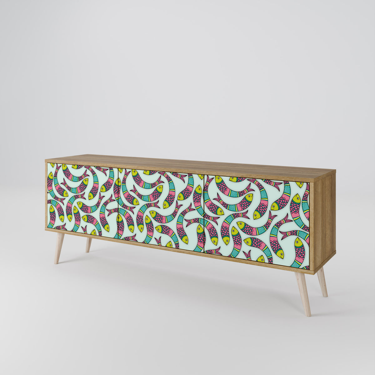 INDIAN FISH 3-Door TV Cabinet